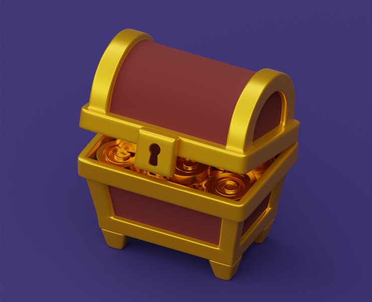 3D сундук для Candy Merge — Иллюстрация, 3D на Dprofile