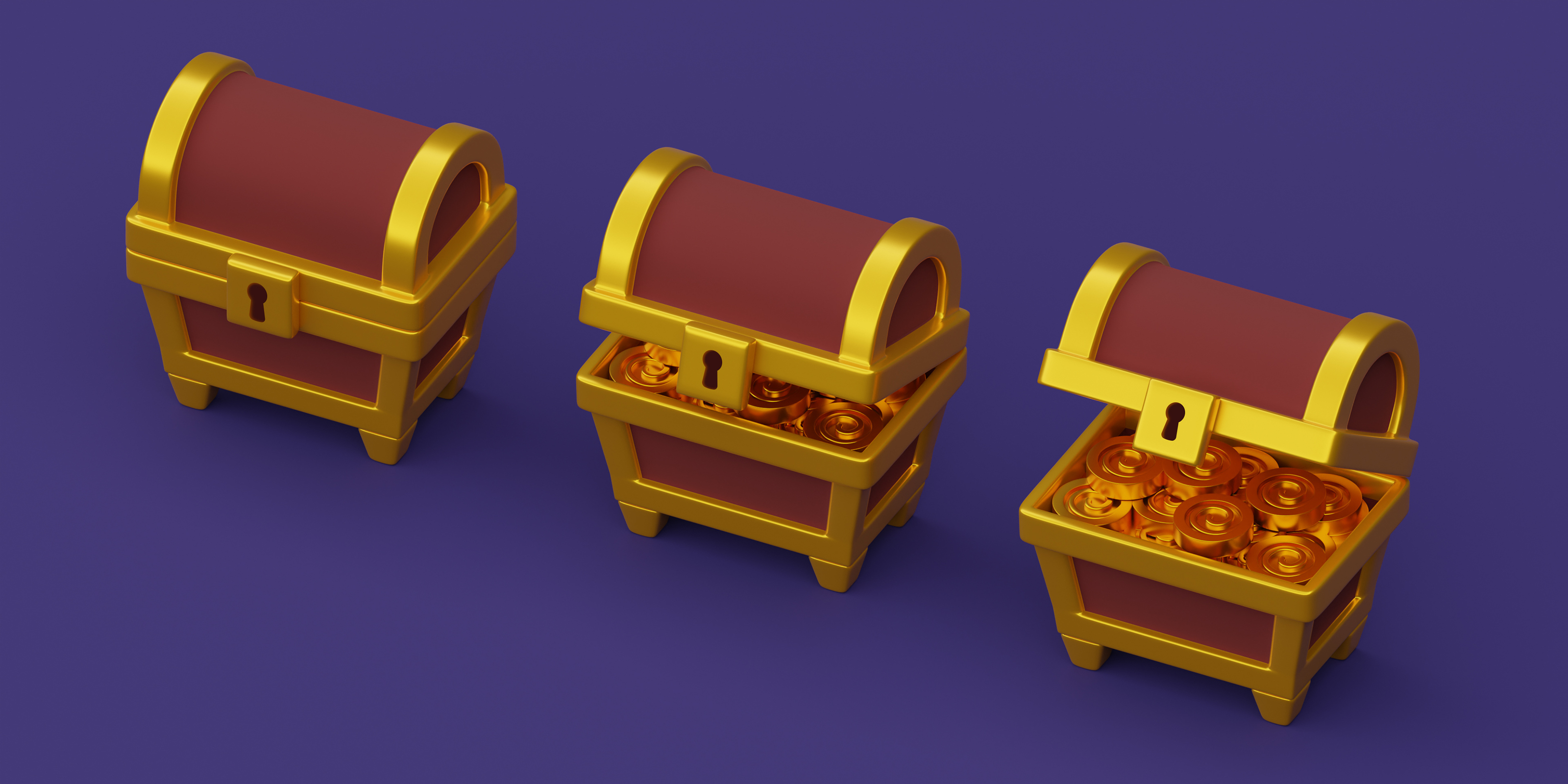 3D сундук для Candy Merge — Изображение №1 — Иллюстрация, 3D на Dprofile