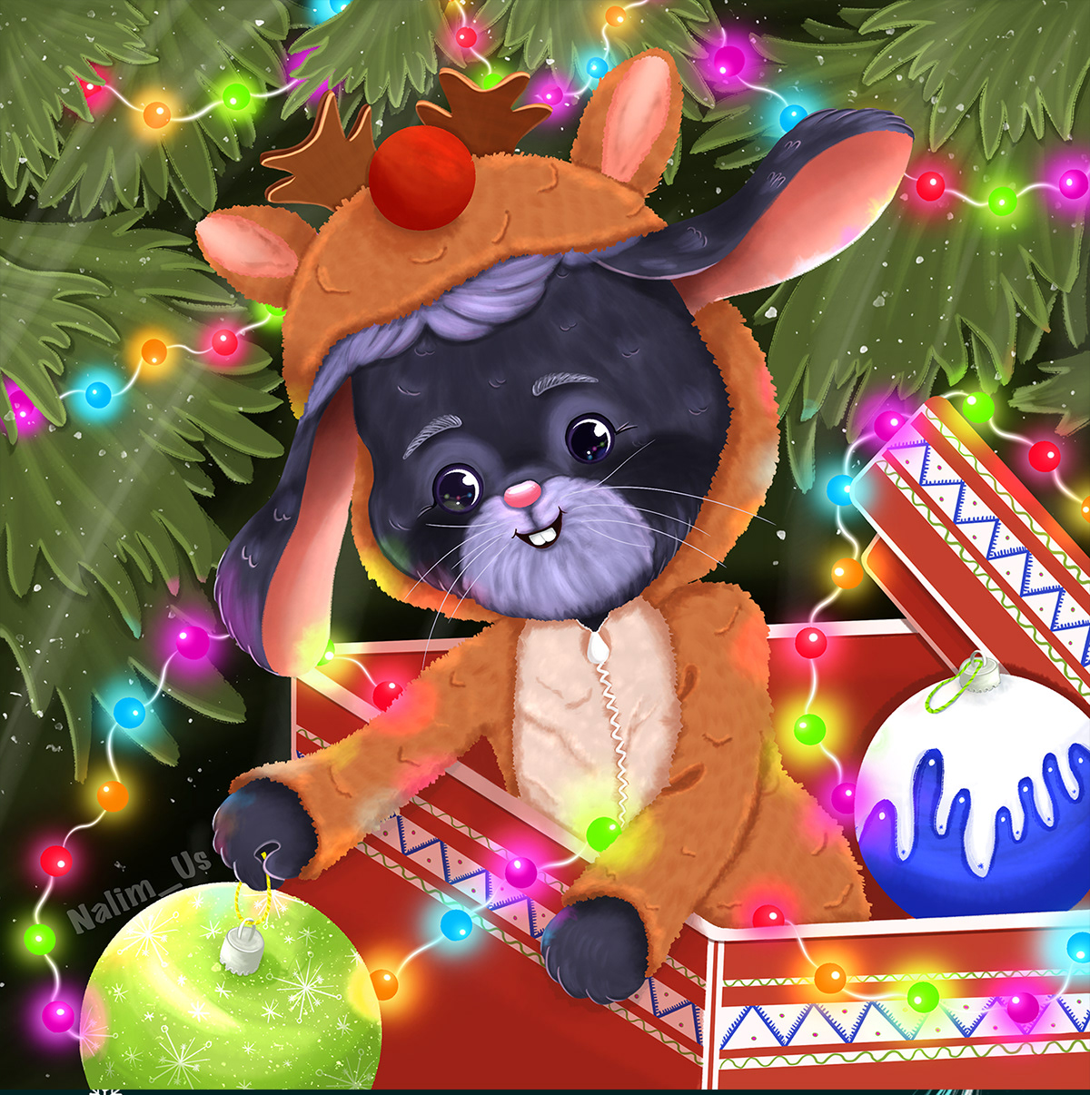 Новогодние иллюстрации к настольной игре Пазлы — Изображение №8 — Брендинг, Иллюстрация на Dprofile