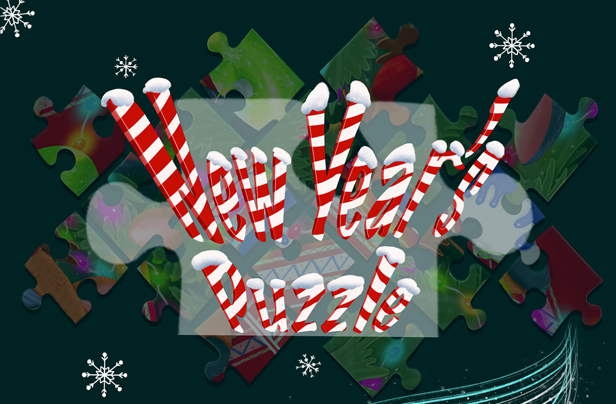 Новогодние иллюстрации к настольной игре Пазлы — Изображение №1 — Брендинг, Иллюстрация на Dprofile