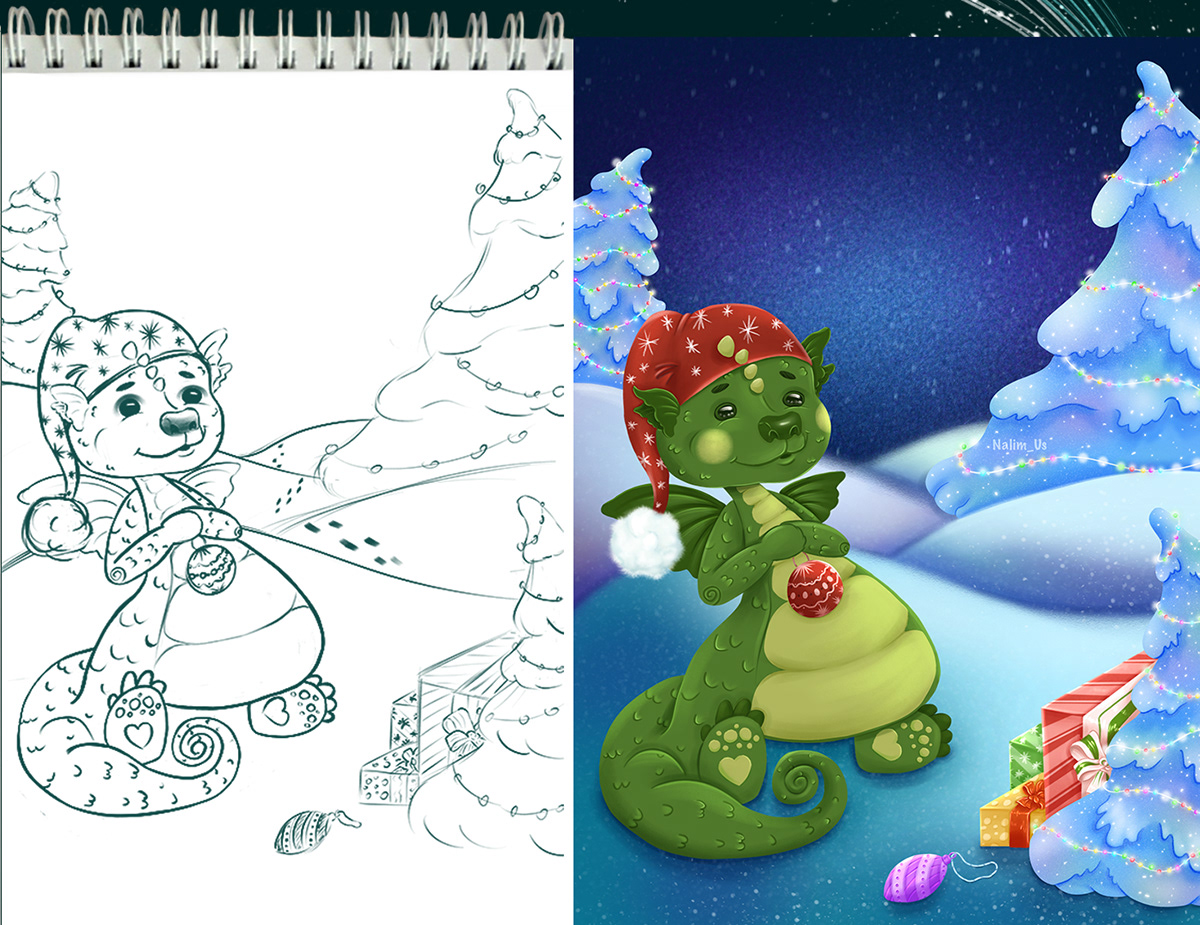 Новогодние иллюстрации к настольной игре Пазлы — Изображение №6 — Брендинг, Иллюстрация на Dprofile