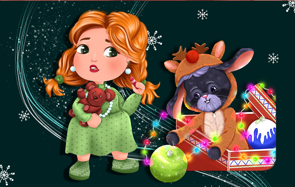 Новогодние иллюстрации к настольной игре Пазлы — Изображение №5 — Брендинг, Иллюстрация на Dprofile