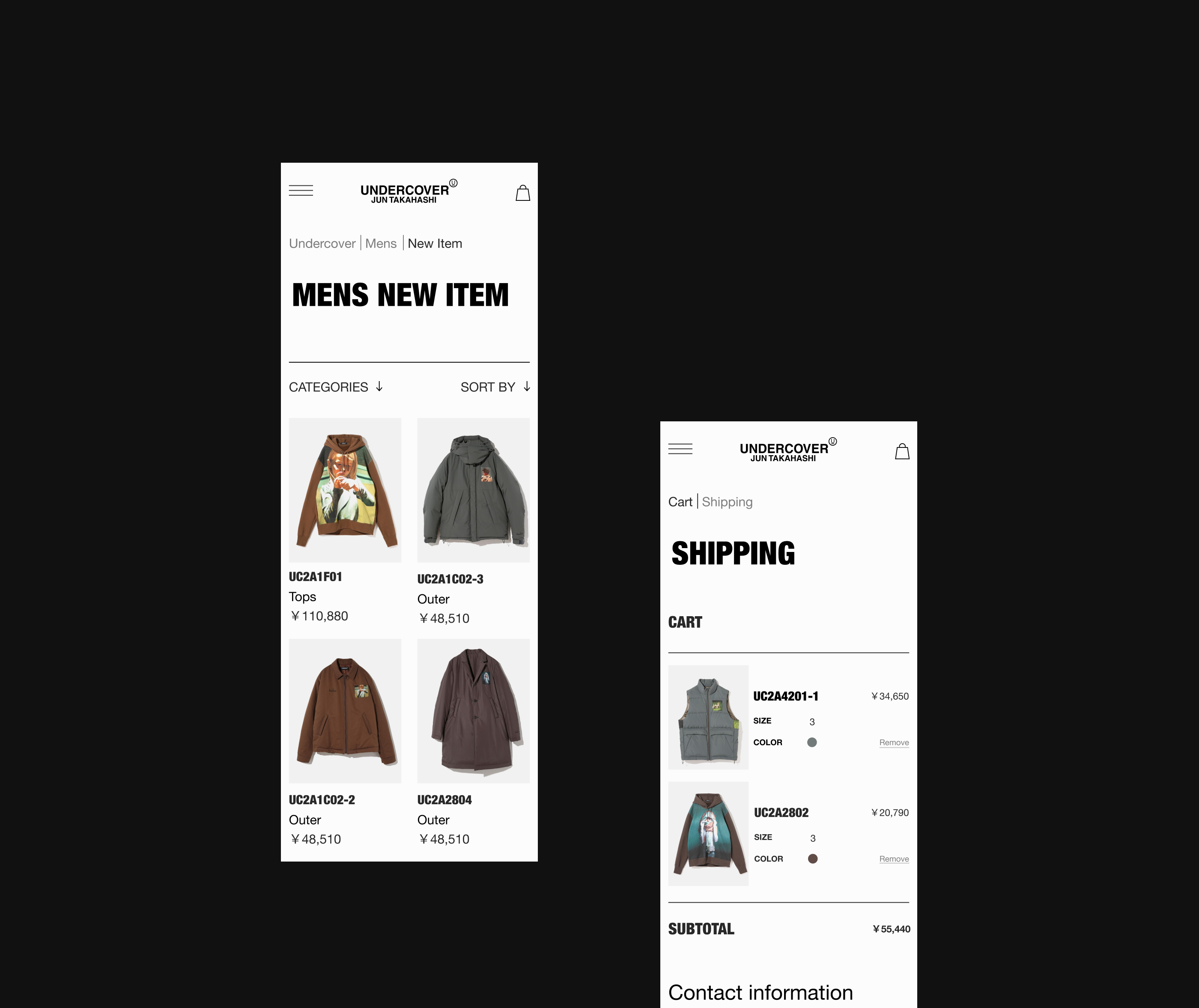 UNDERCOVER (redesign) — Изображение №10 — Интерфейсы, Маркетинг на Dprofile