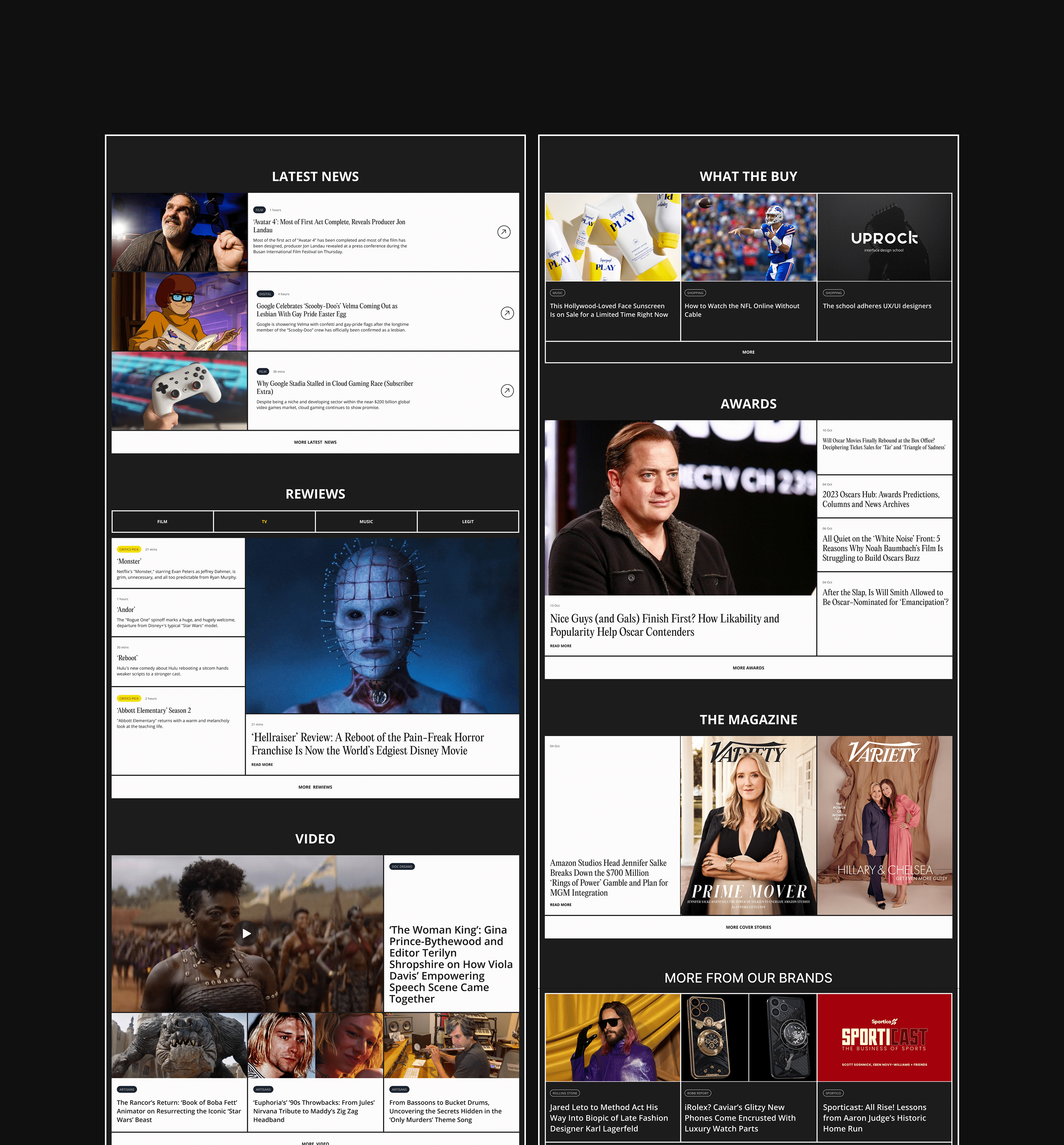 VARIETY | News Website — Изображение №4 — Интерфейсы, Маркетинг на Dprofile