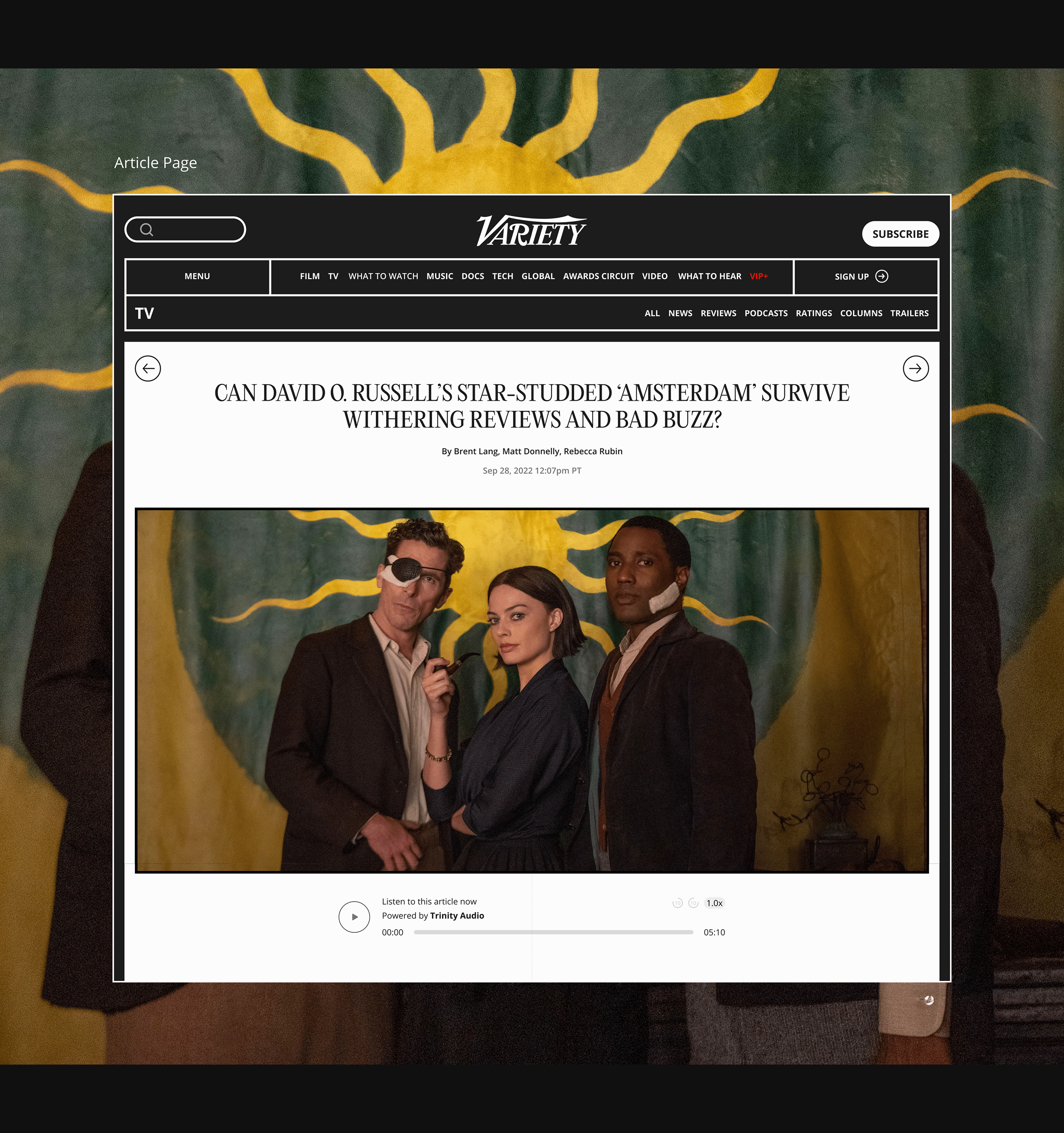 VARIETY | News Website — Изображение №10 — Интерфейсы, Маркетинг на Dprofile