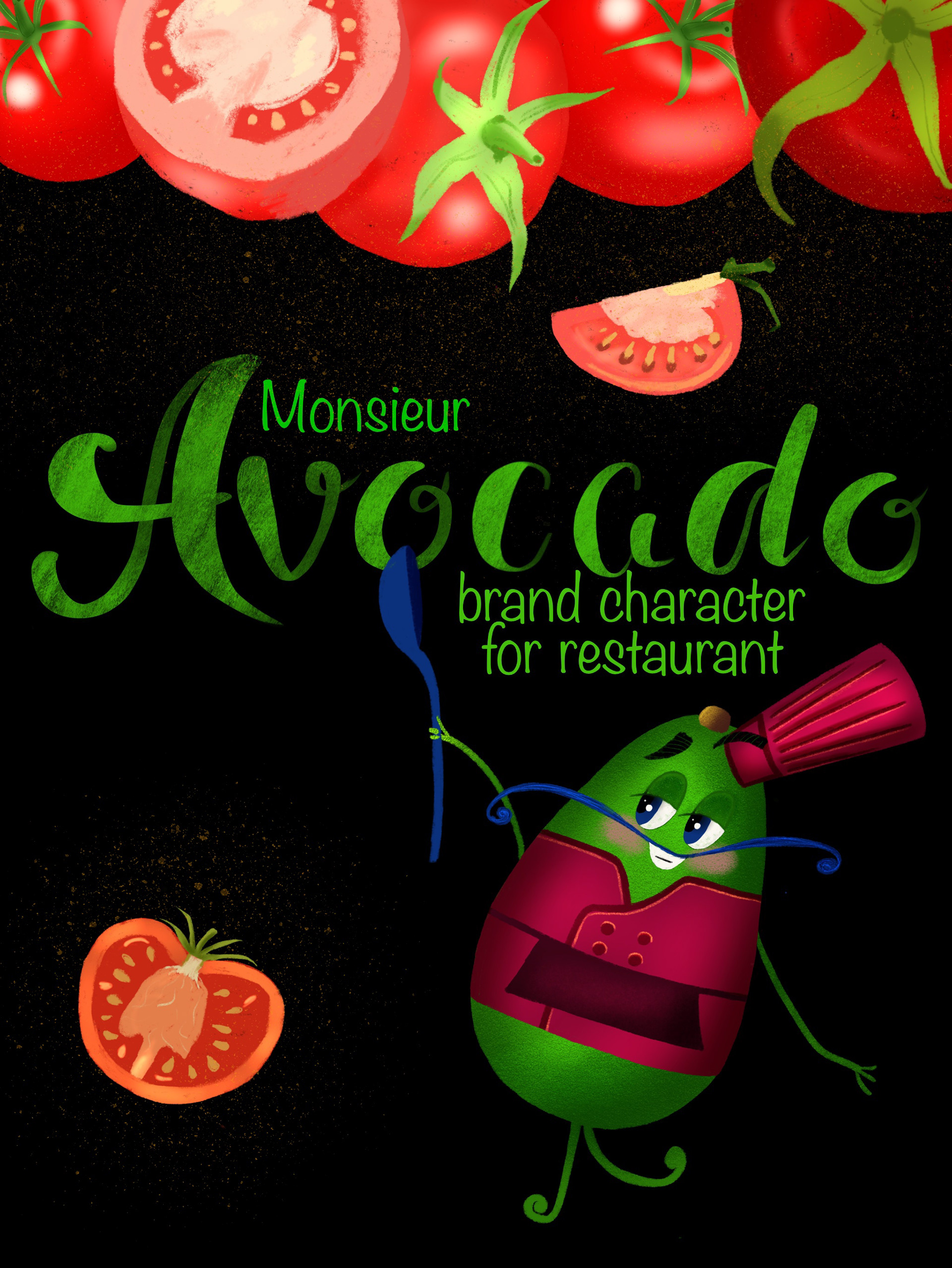 Brand character. Monsieur Avocado — Изображение №1 — Брендинг, Иллюстрация на Dprofile