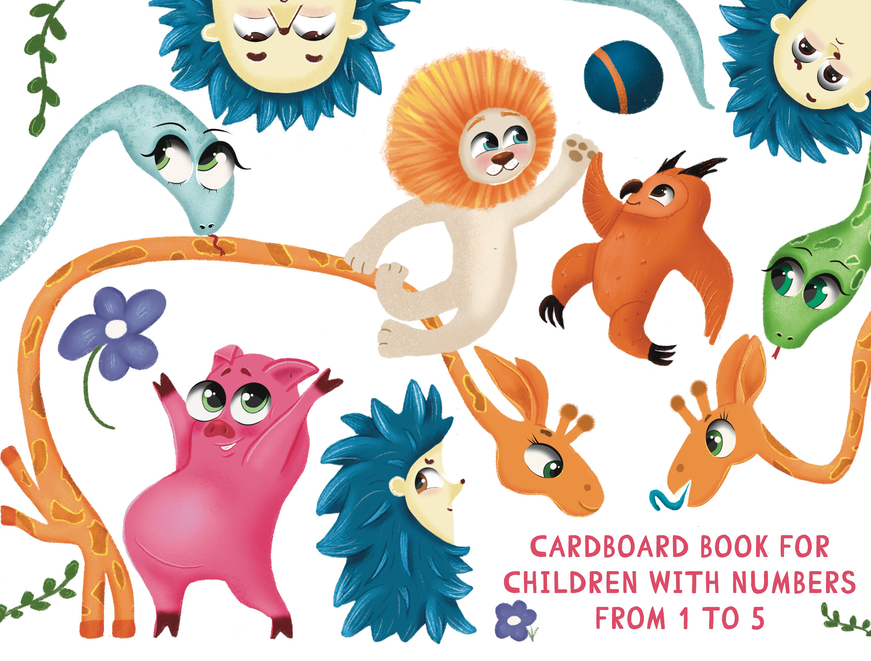 Children’s book. Numbers and animals. — Изображение №1 — Брендинг, Иллюстрация на Dprofile