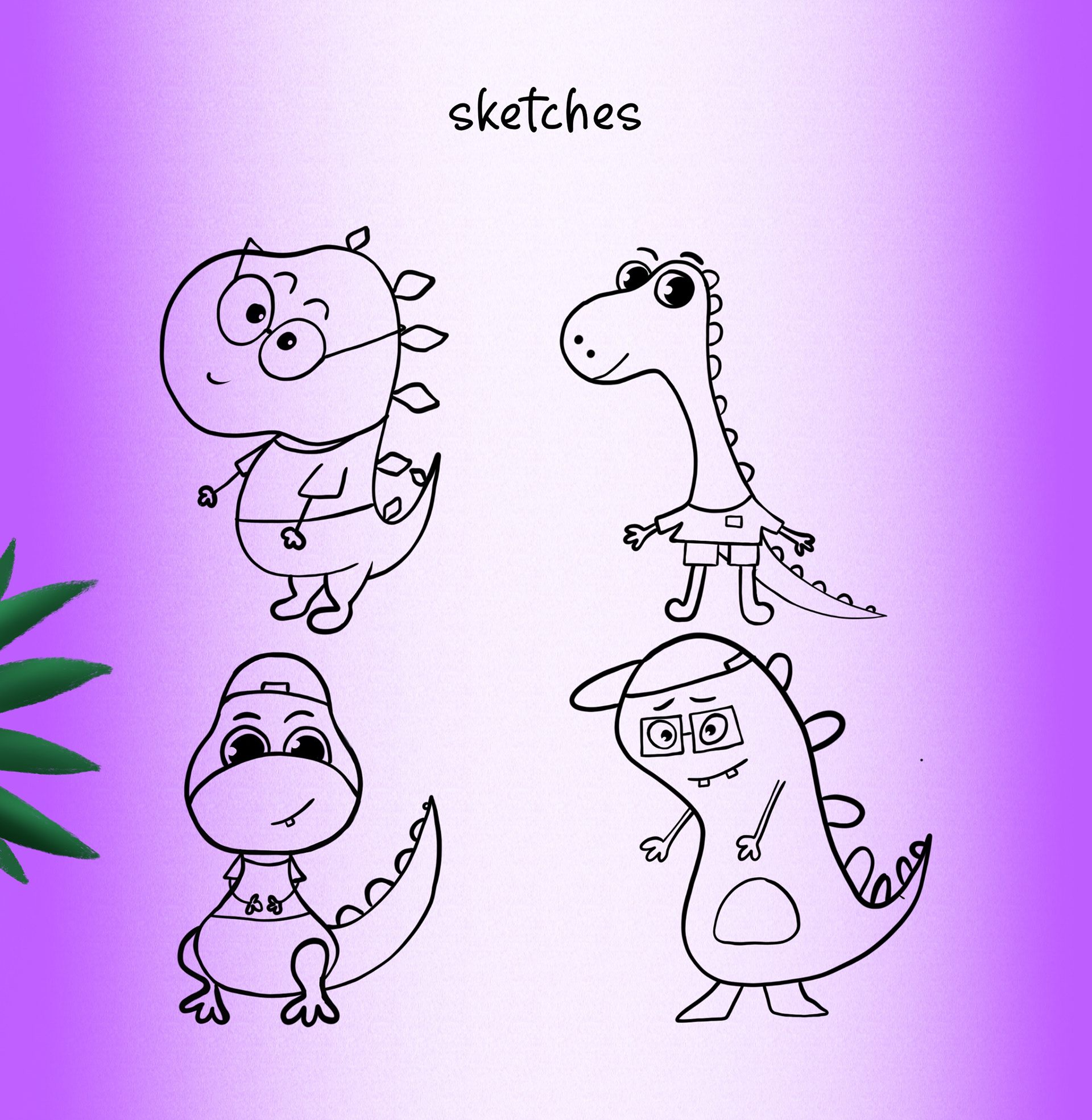 Character and sticker design. Dinosaur. — Изображение №2 — Иллюстрация, Маркетинг на Dprofile