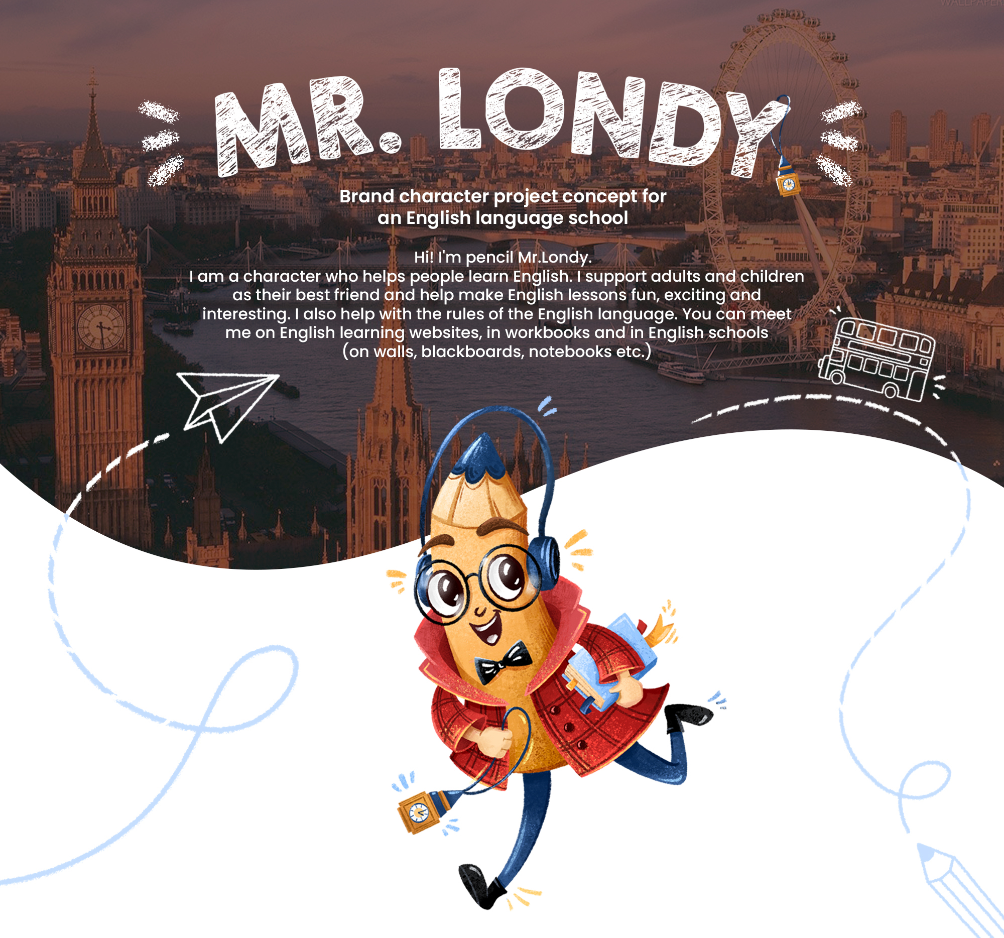 Бренд-персонаж Mr. Londy. — Изображение №1 — Иллюстрация, Графика на Dprofile