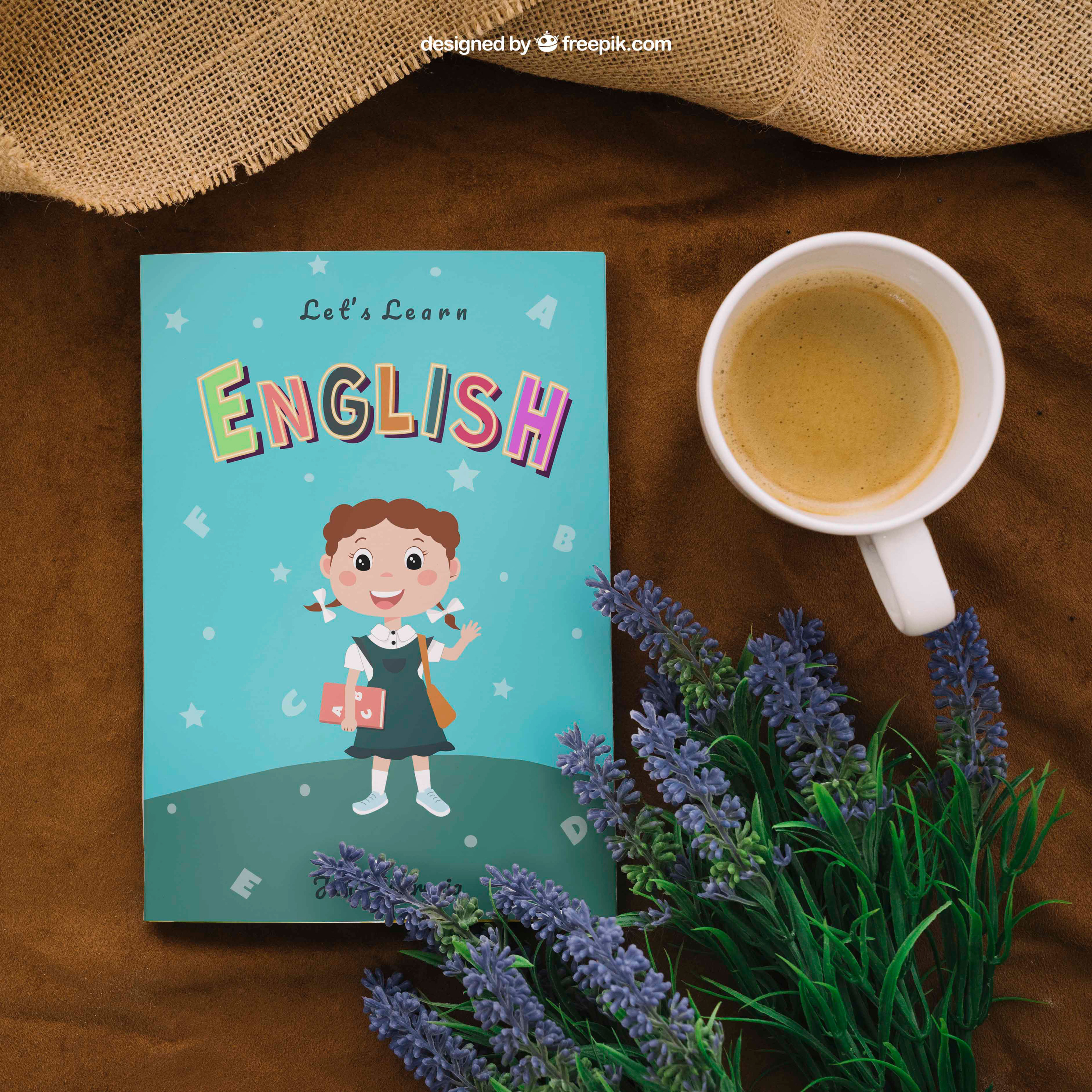 Дизайн обложки для книги "Let's learn English" — Изображение №1 — Иллюстрация, Графика на Dprofile