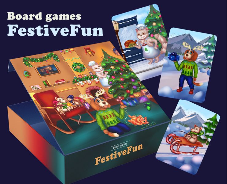 FestiveFun - настольная игра — Иллюстрация на Dprofile