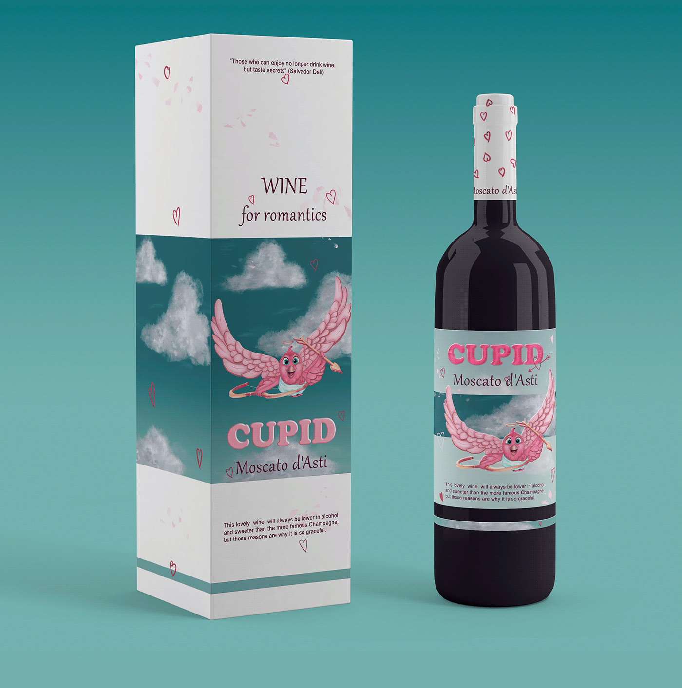 CUPID вино на День святого Валентина - дизайн винной этики — Изображение №5 — Иллюстрация, Маркетинг на Dprofile