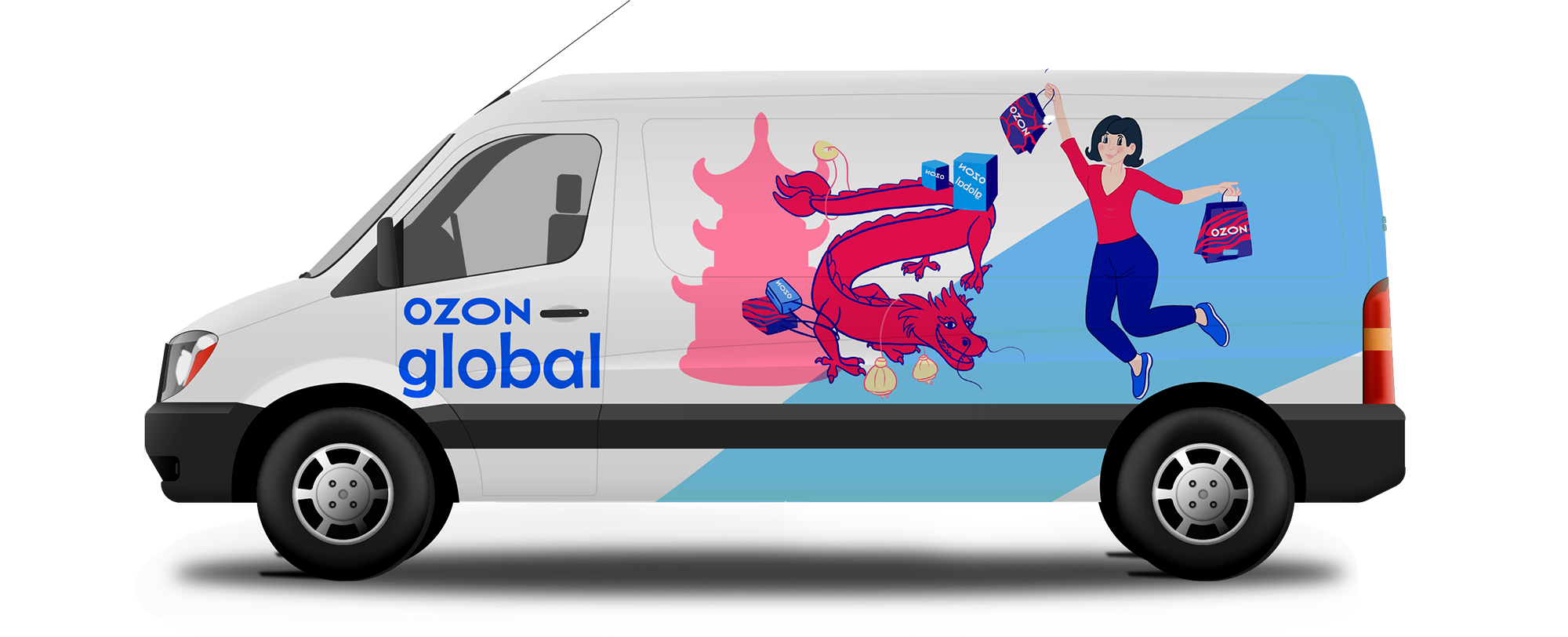 ILLUSTRATIONS FOR THE OZON GLOBAL OZON BALLON — Изображение №5 — Брендинг, Иллюстрация на Dprofile