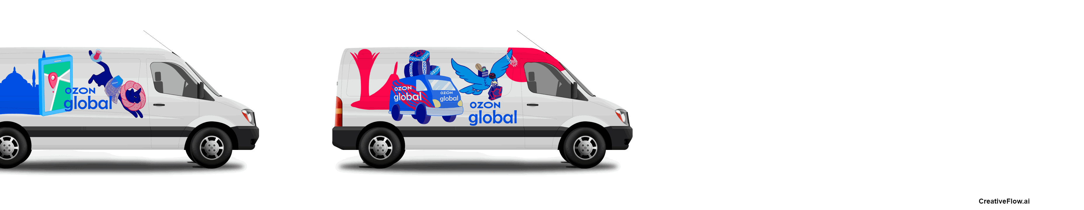ILLUSTRATIONS FOR THE OZON GLOBAL OZON BALLON — Изображение №4 — Брендинг, Иллюстрация на Dprofile