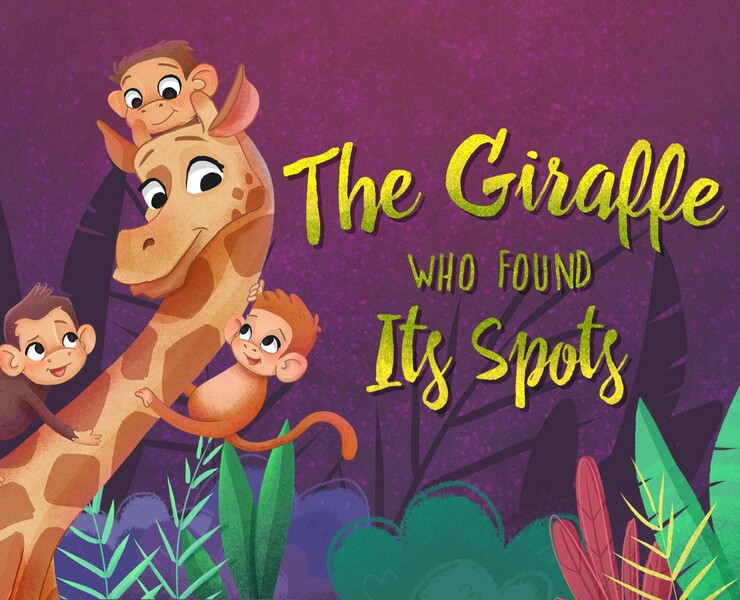 Picture Book - The Giraffe Who Found Its Spots — Иллюстрация, Графика на Dprofile