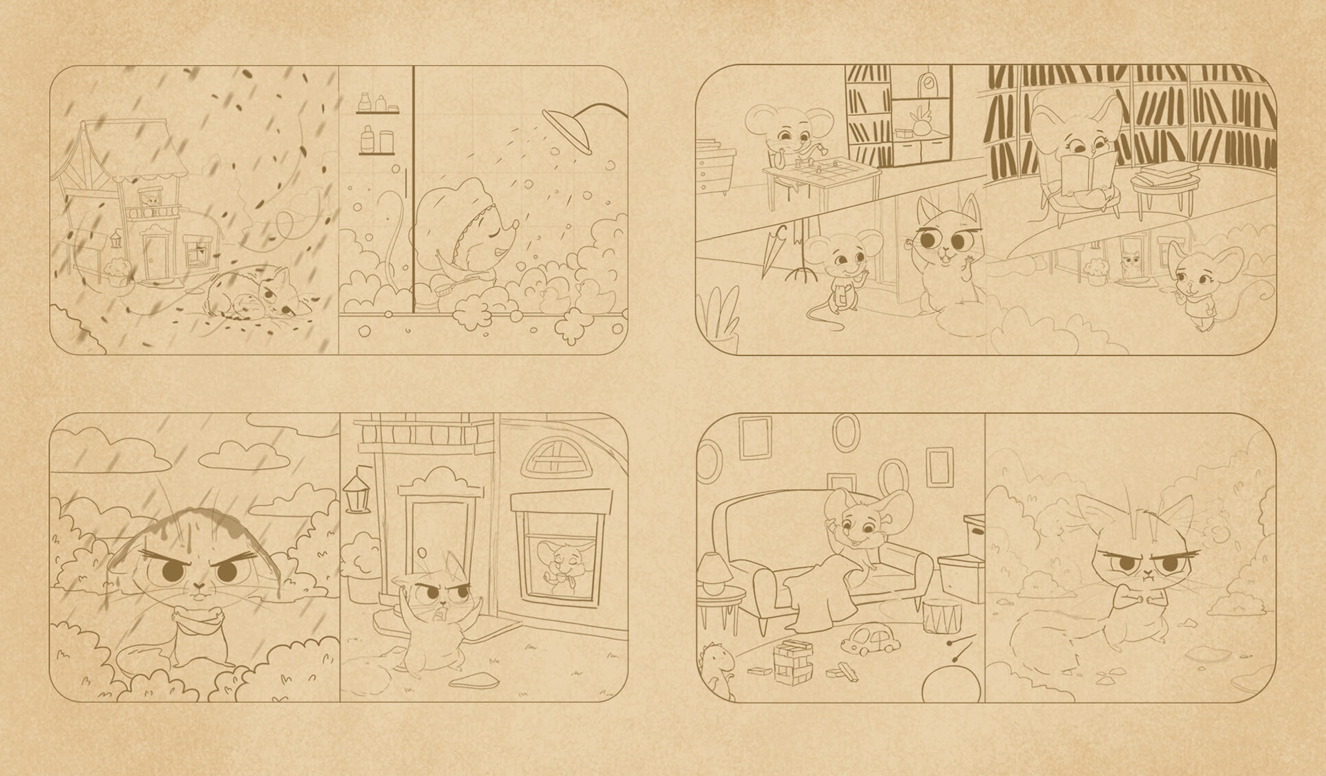 The Little Mouse in My House - Picture book — Изображение №10 — Иллюстрация, Графика на Dprofile