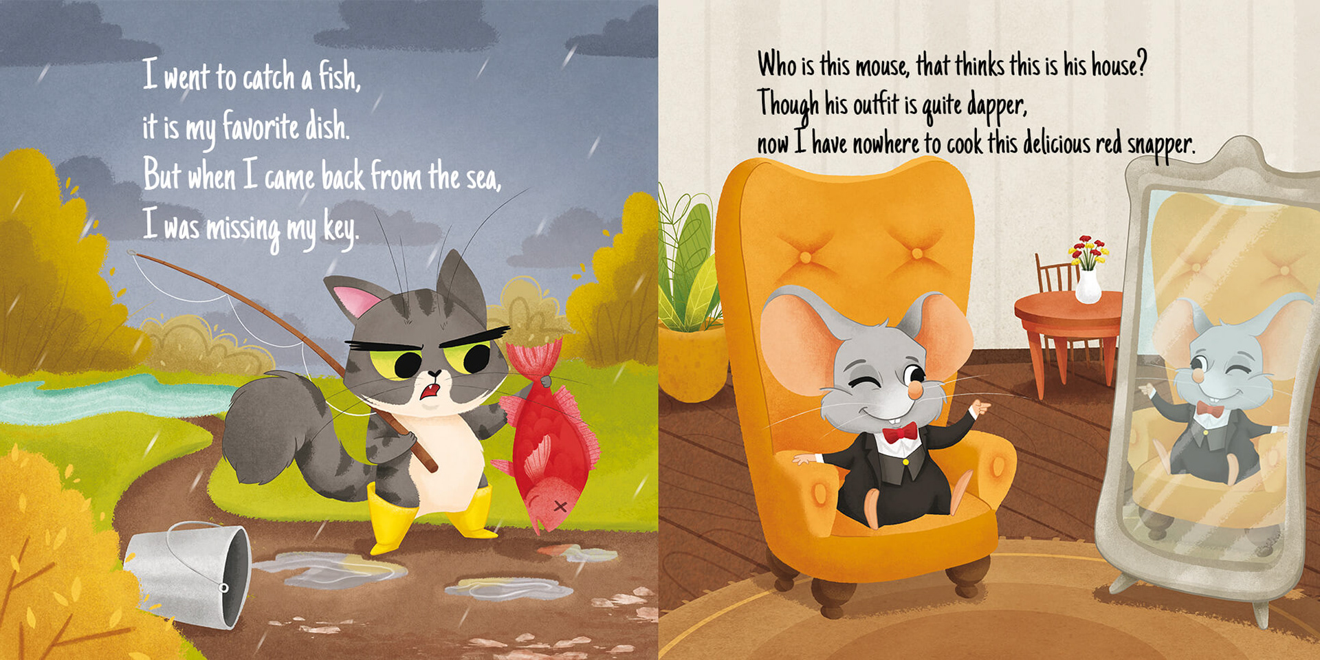 The Little Mouse in My House - Picture book — Изображение №6 — Иллюстрация, Графика на Dprofile