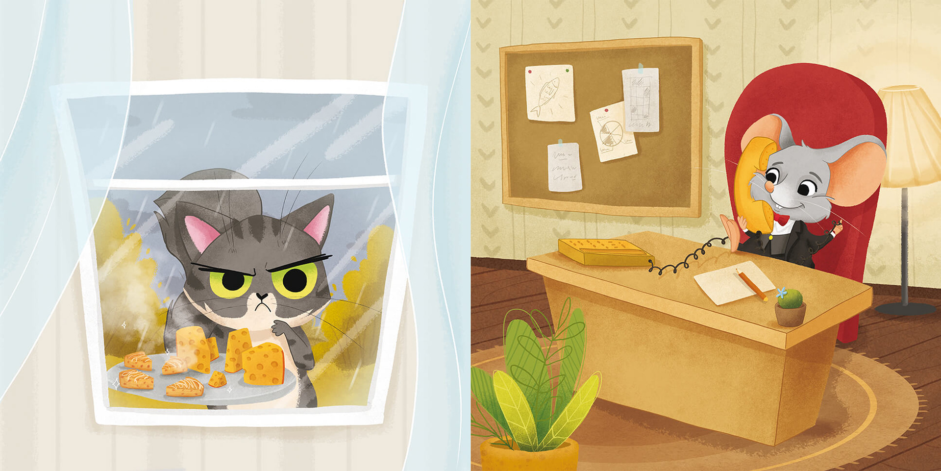 The Little Mouse in My House - Picture book — Изображение №9 — Иллюстрация, Графика на Dprofile