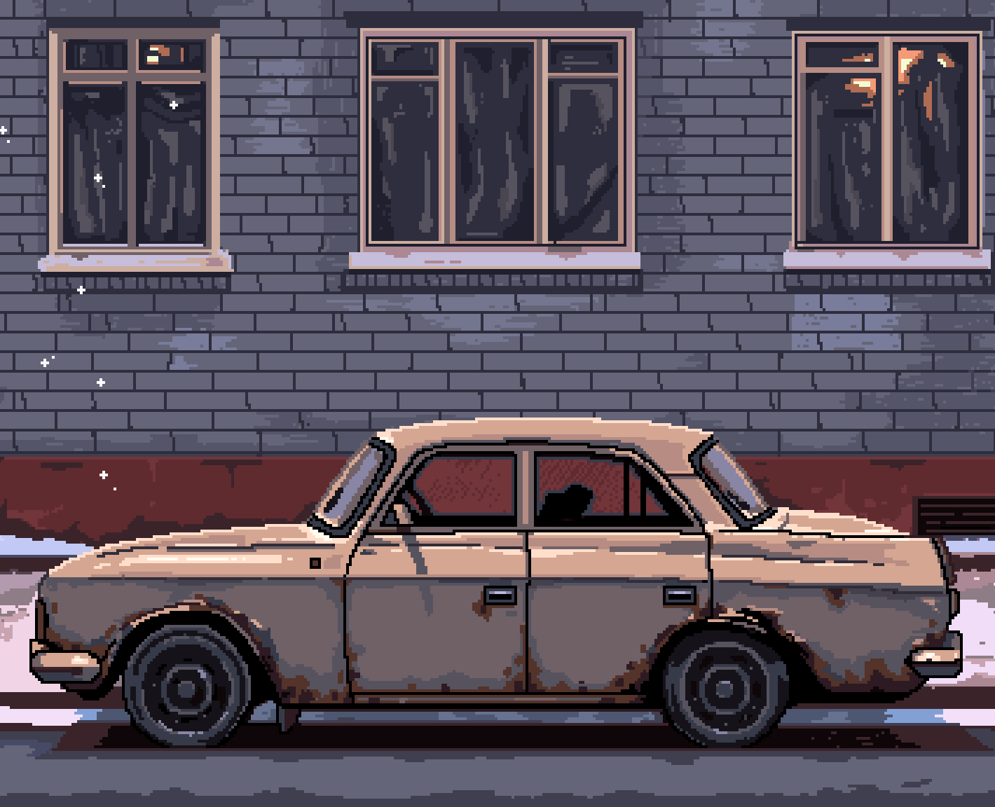 Пиксель арт иллюстрация. Москвич — Иллюстрация, Графика на Dprofile