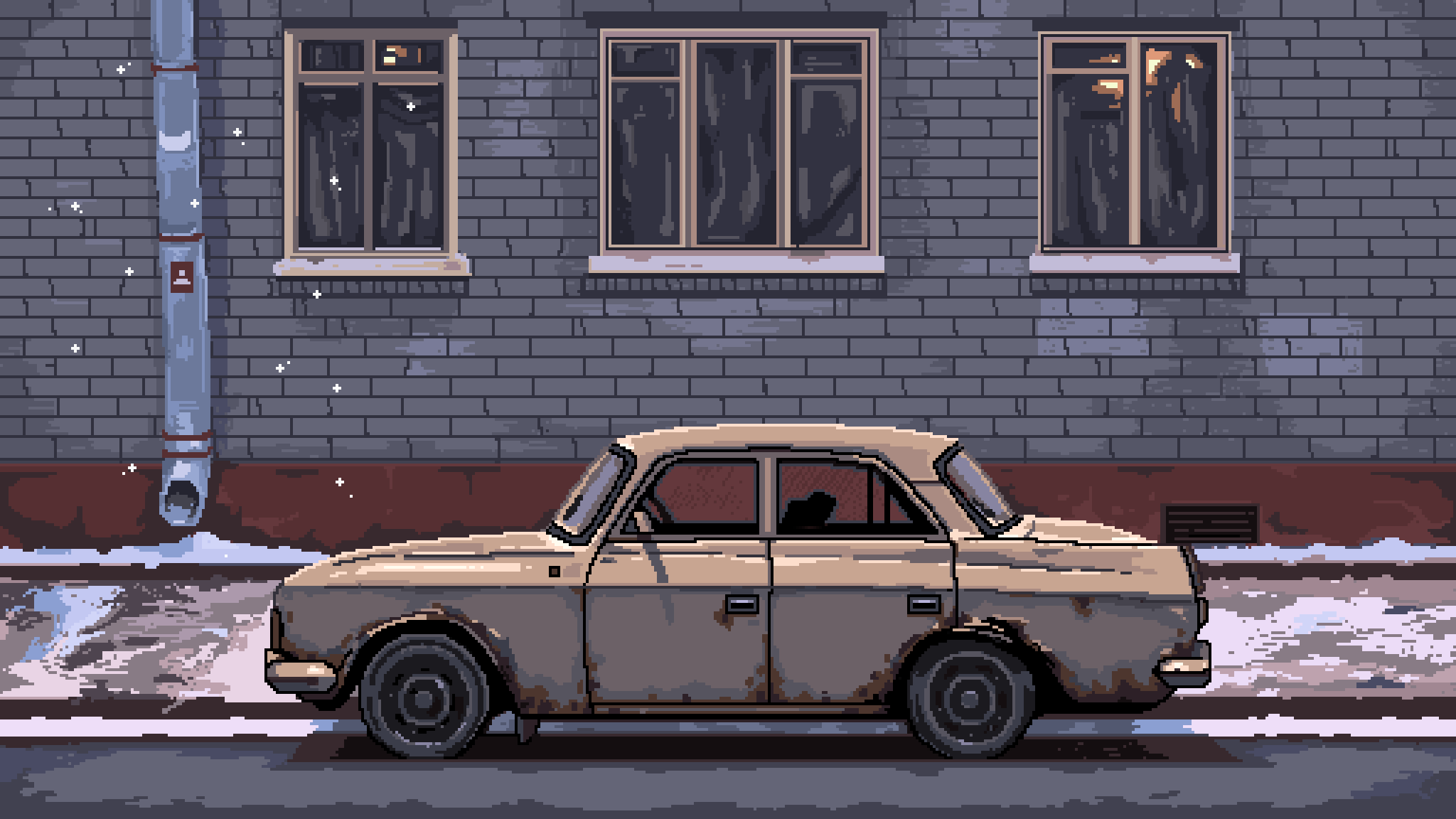 Пиксель арт иллюстрация. Москвич — Изображение №1 — Иллюстрация, Графика на Dprofile