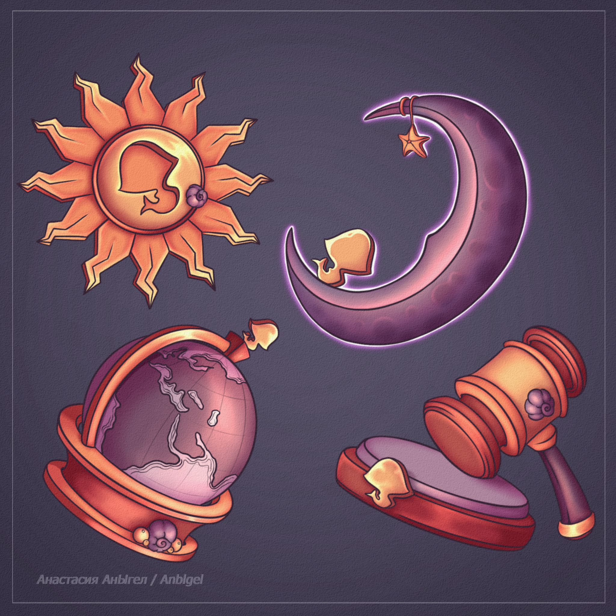 Mermay Tarot Props — Изображение №6 — Иллюстрация, Графика на Dprofile