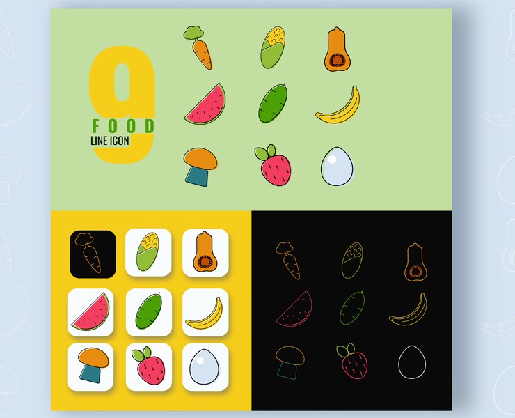 9 food line icon — Графика на Dprofile