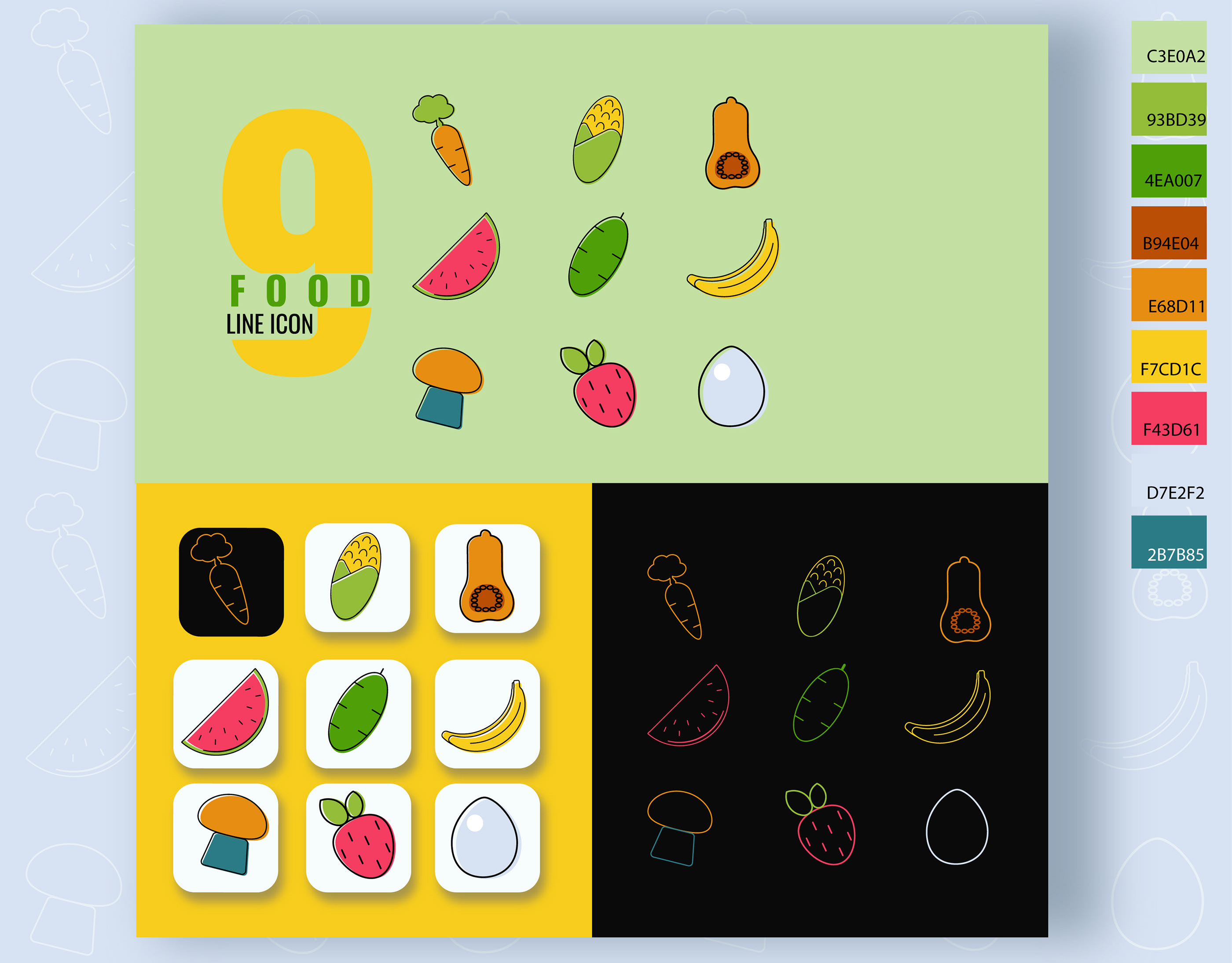 9 food line icon — Изображение №1 — Графика на Dprofile