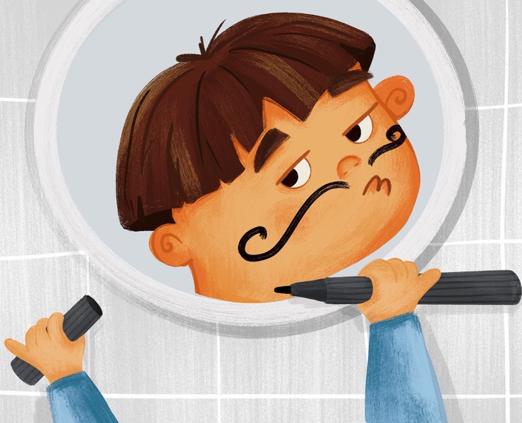 Книжные иллюстрации. «Без усов не читать!» на Dprofile