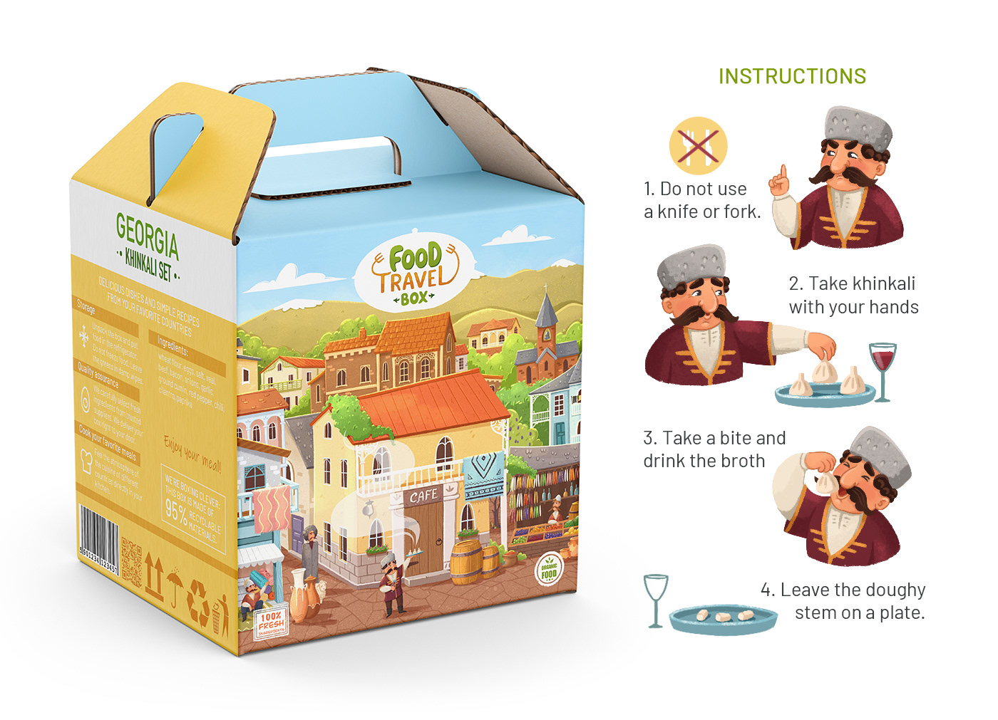 Food Travel Box. Cooking boxes delivery. Packaging. — Изображение №13 — Иллюстрация на Dprofile