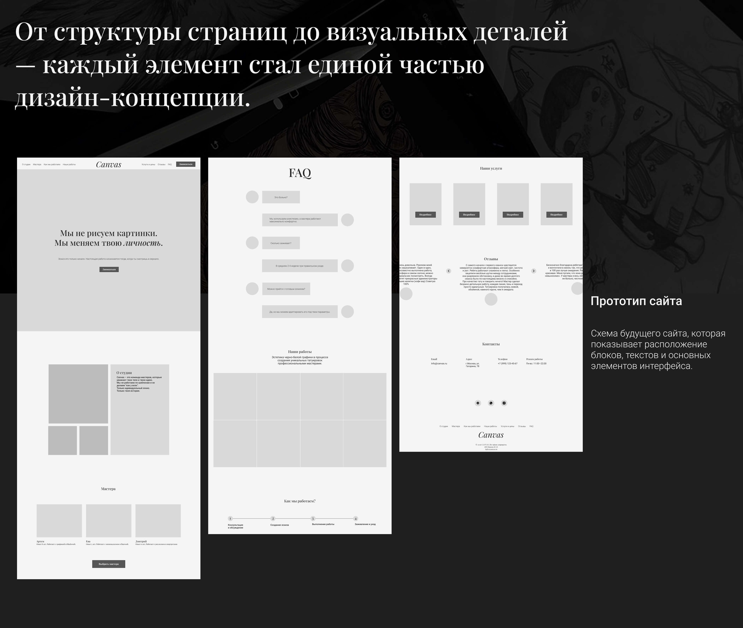 Tatto studio website design — Изображение №4 — Интерфейсы на Dprofile