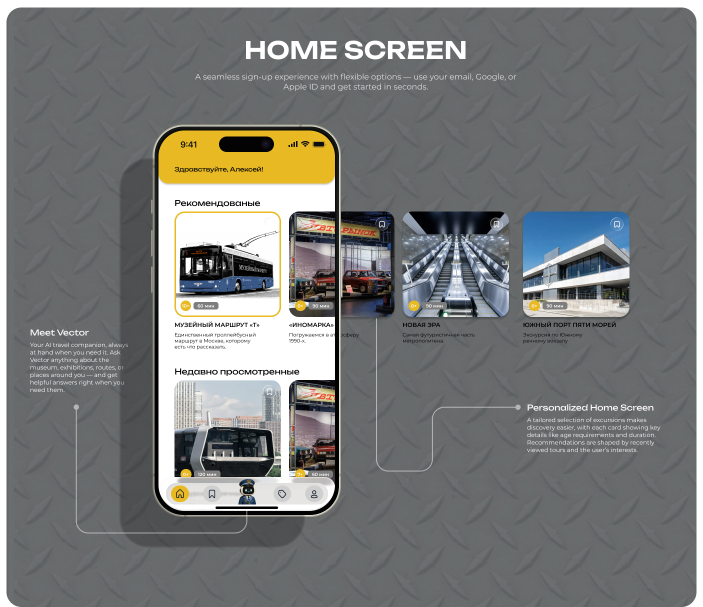 Museum Guide App | UX/UI — Изображение №13 — Интерфейсы на Dprofile
