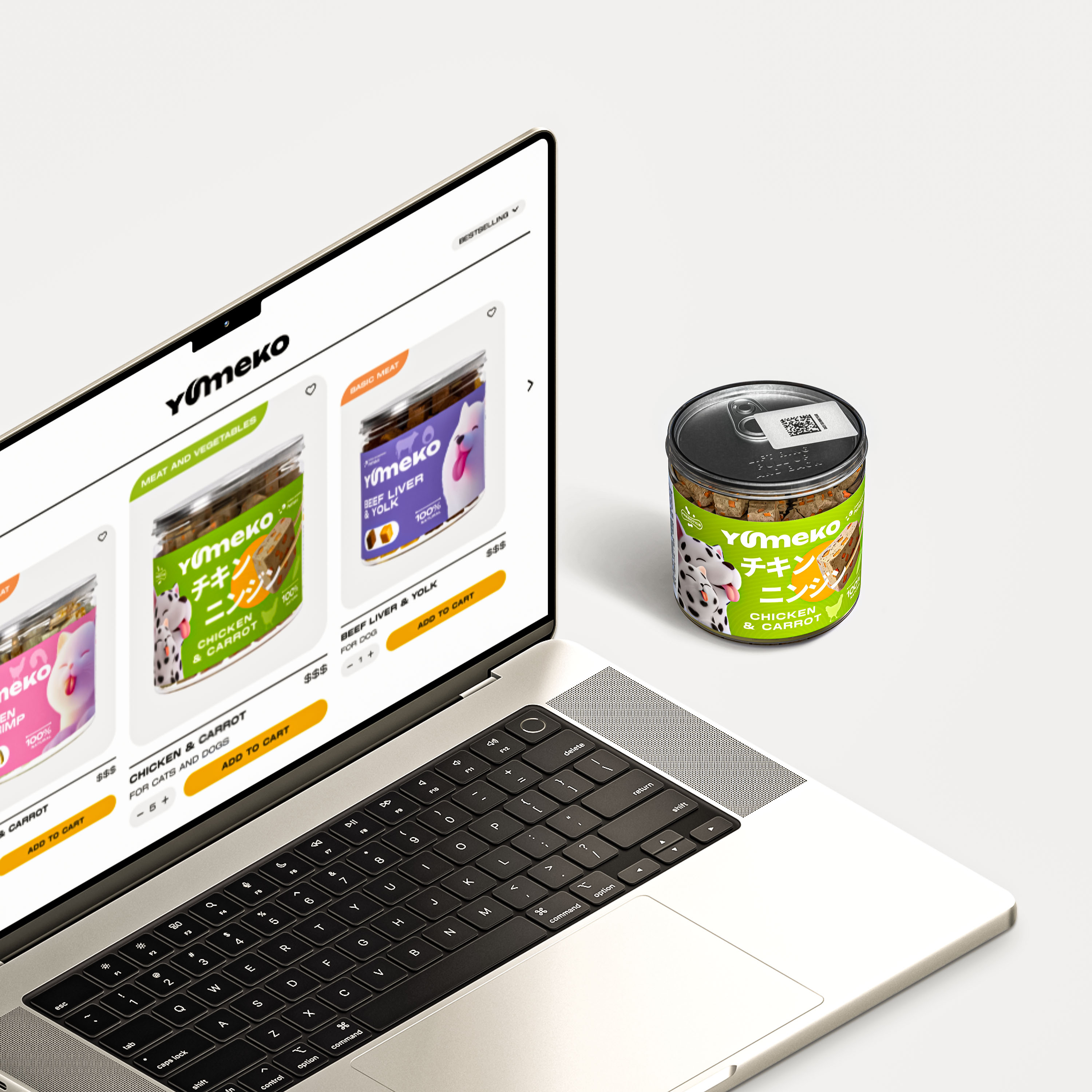 YUMEKO — Freeze-Dried Treats Brand Identity & Packaging — Изображение №31 — Брендинг, 3D на Dprofile