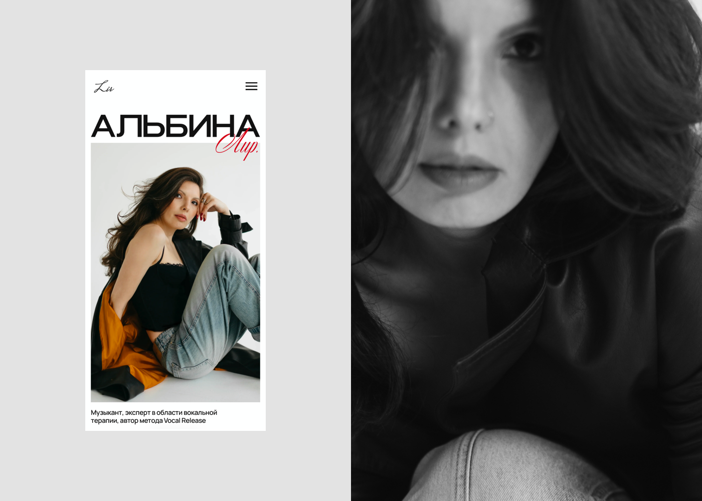 Albina Lir — сайт эксперта в области вокальной терапии — Изображение №5 — Интерфейсы на Dprofile