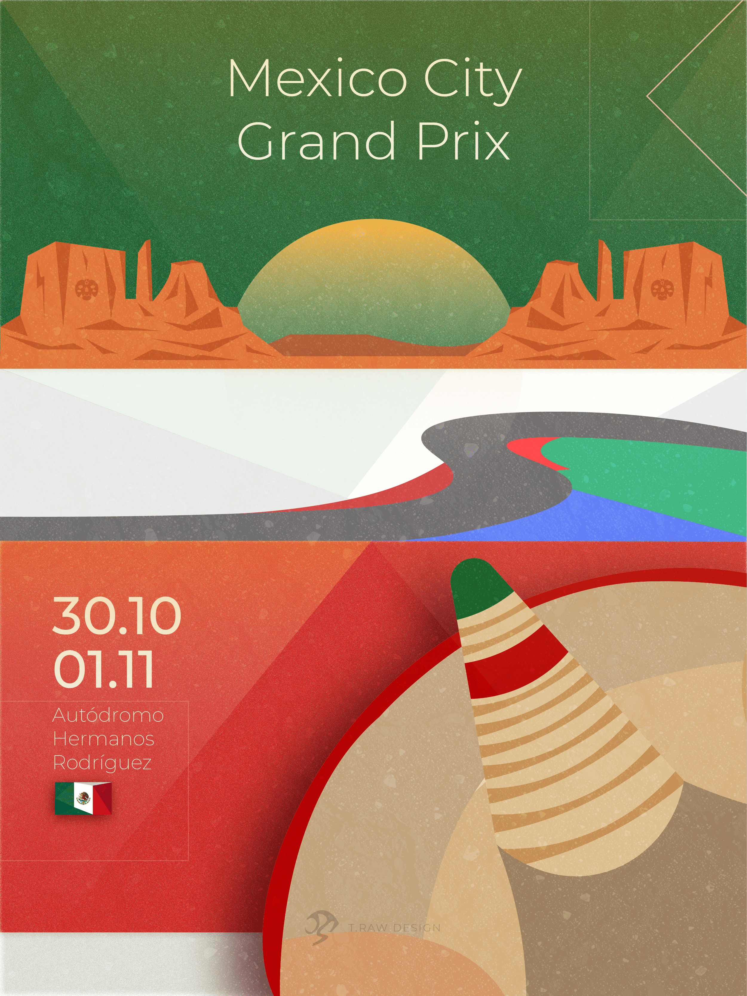 Formula 1: The 2026 American Triple Header | Серия концептуальных постеров — Изображение №2 — Иллюстрация, Графика на Dprofile