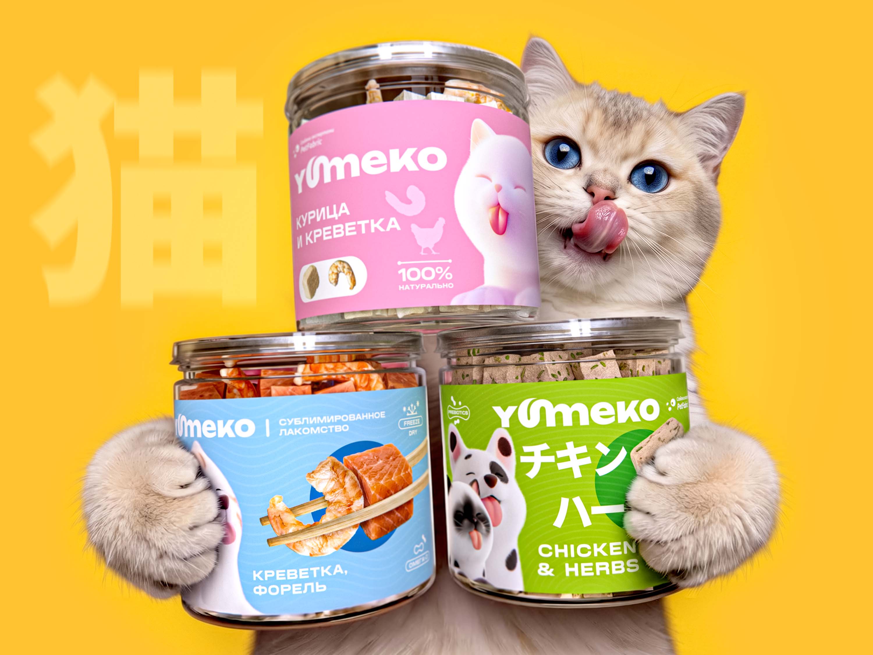 YUMEKO — Freeze-Dried Treats Brand Identity & Packaging — Изображение №32 — Брендинг, 3D на Dprofile