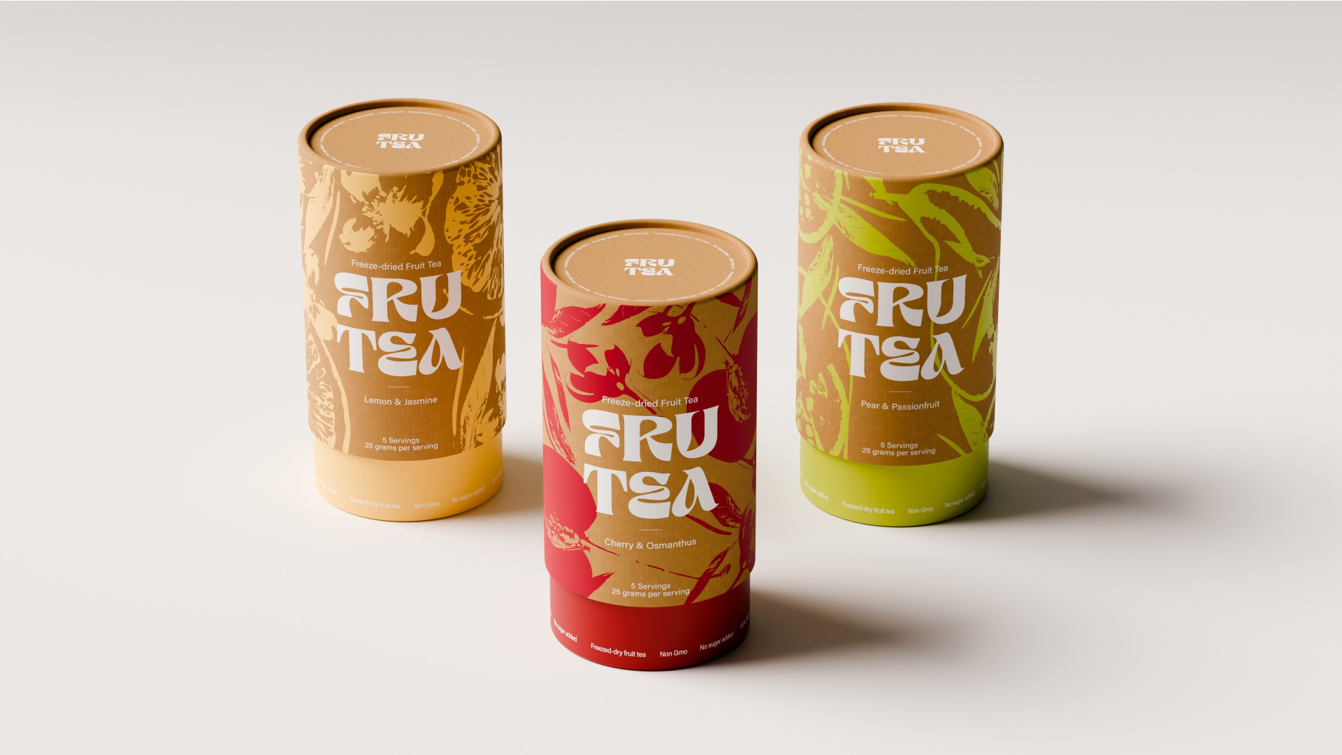 Упаковка сублимированного чая FRUTEA — Изображение №4 — Брендинг, 3D на Dprofile