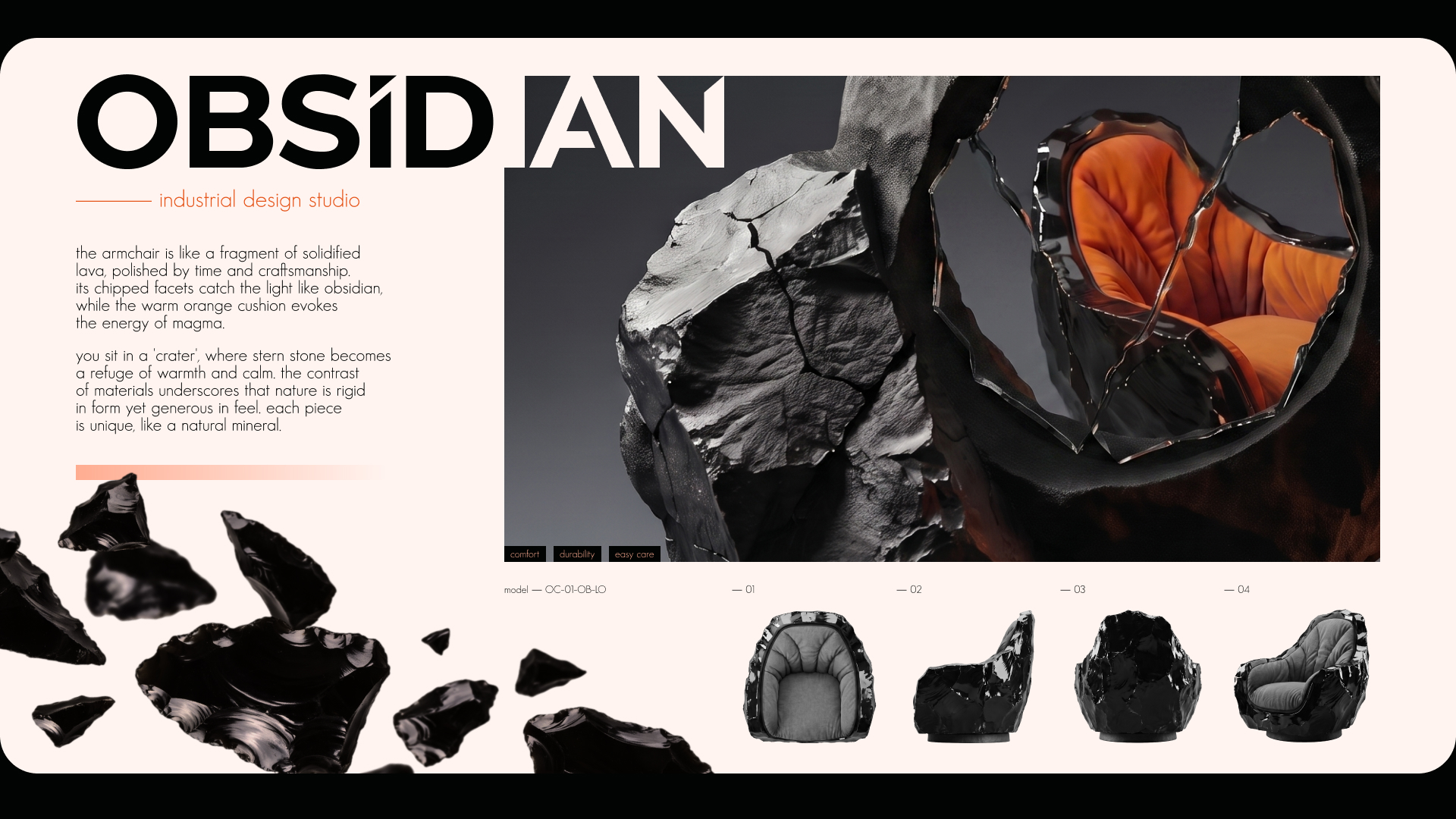 AI Furniture concept — OBSIDIAN — Изображение №2 — Промдизайн, Нейро на Dprofile