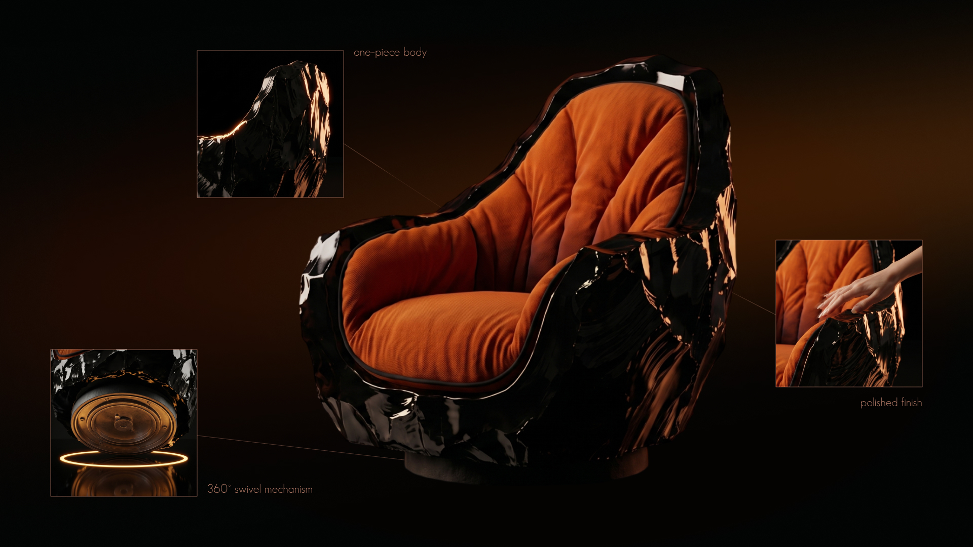 AI Furniture concept — OBSIDIAN — Изображение №5 — Промдизайн, Нейро на Dprofile