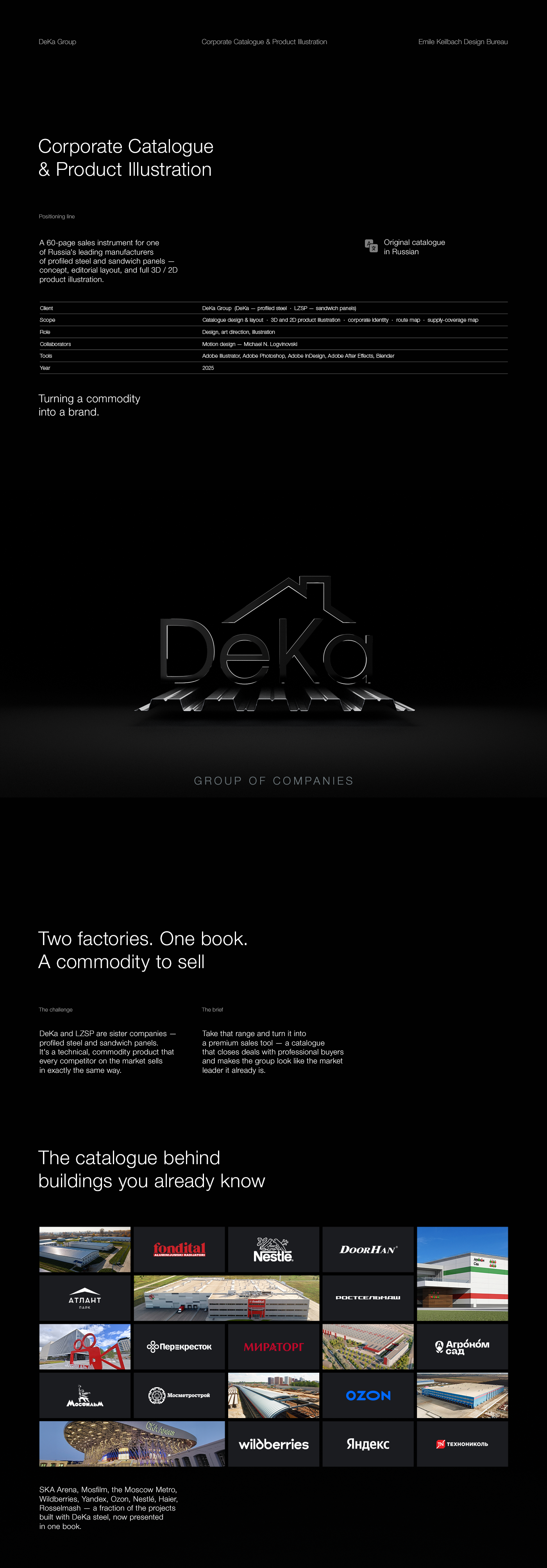 DeKa Group — B2B Catalogue for Steel & Sandwich Panels — Изображение №1 — Графика, Маркетинг на Dprofile
