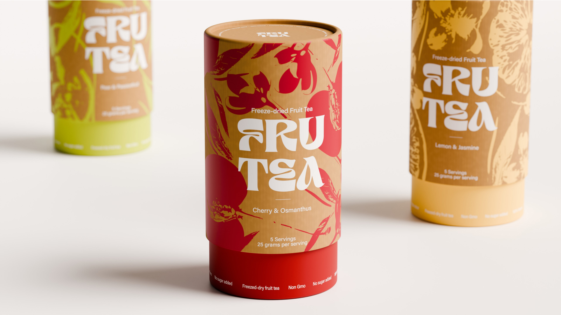 Упаковка сублимированного чая FRUTEA — Изображение №1 — Брендинг, 3D на Dprofile