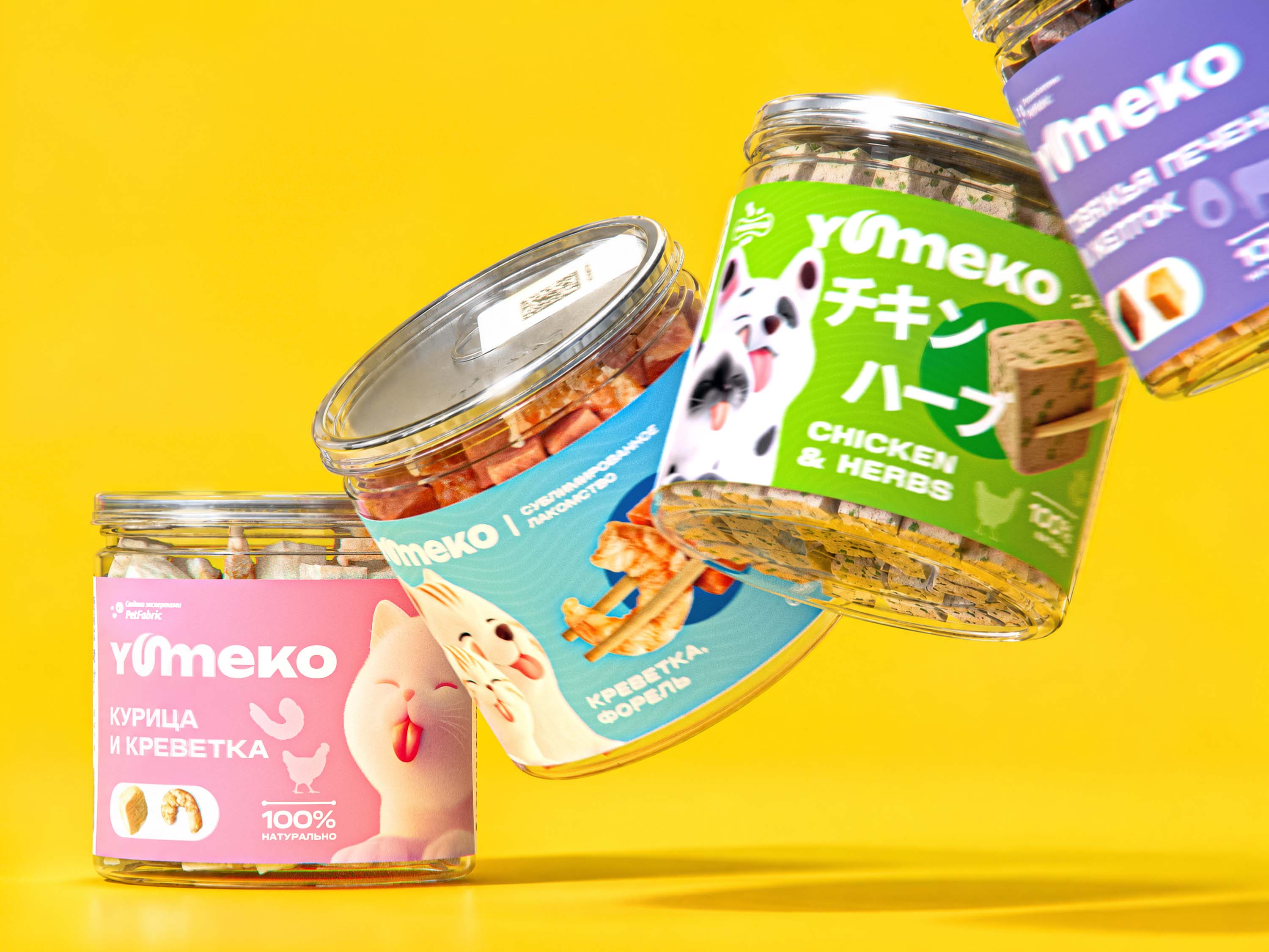 YUMEKO — Freeze-Dried Treats Brand Identity & Packaging — Изображение №3 — Брендинг, 3D на Dprofile
