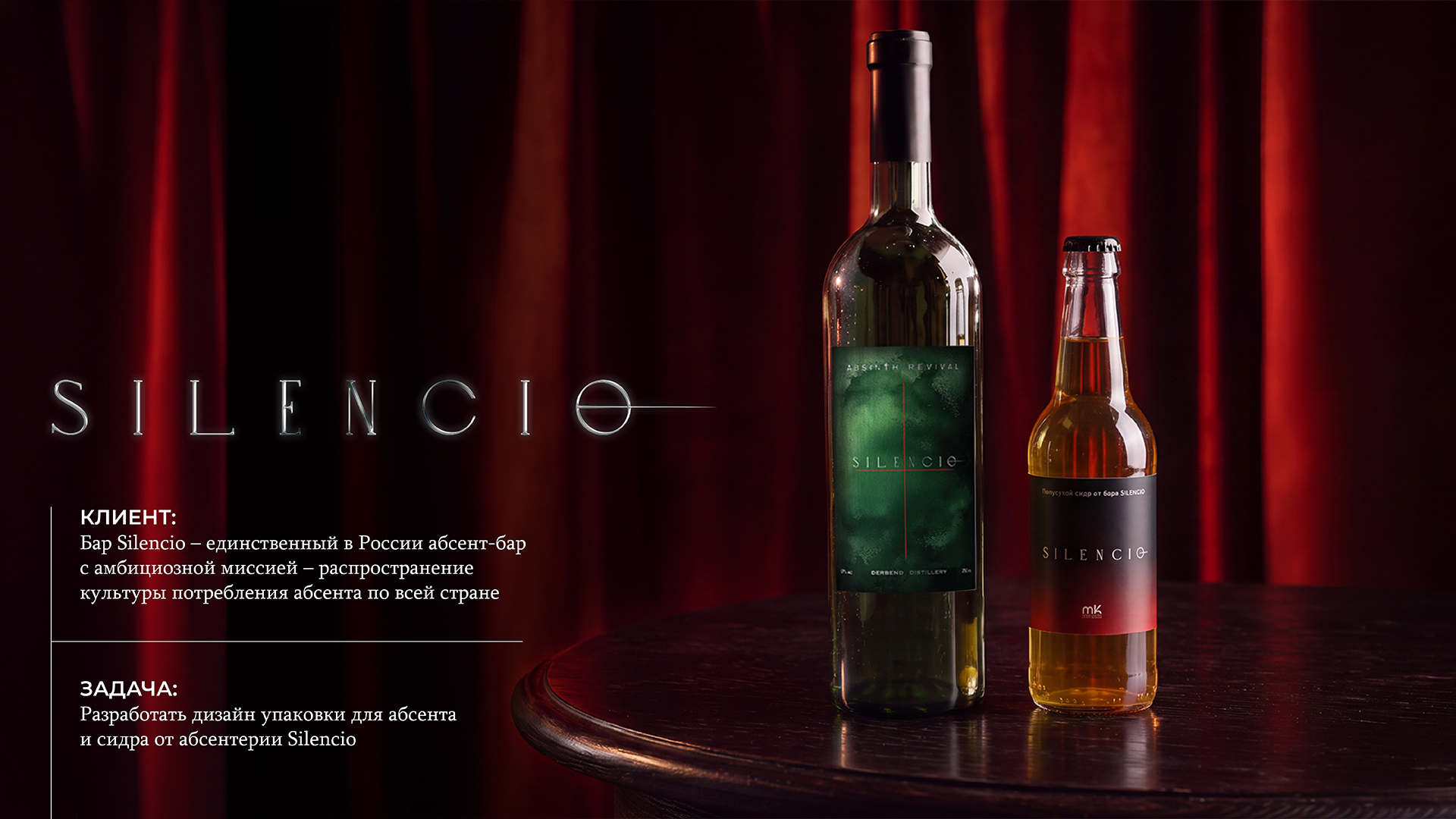 SILENCIO ABSINTHE & CIDER | УПАКОВКА — Изображение №1 — Брендинг, Промдизайн на Dprofile