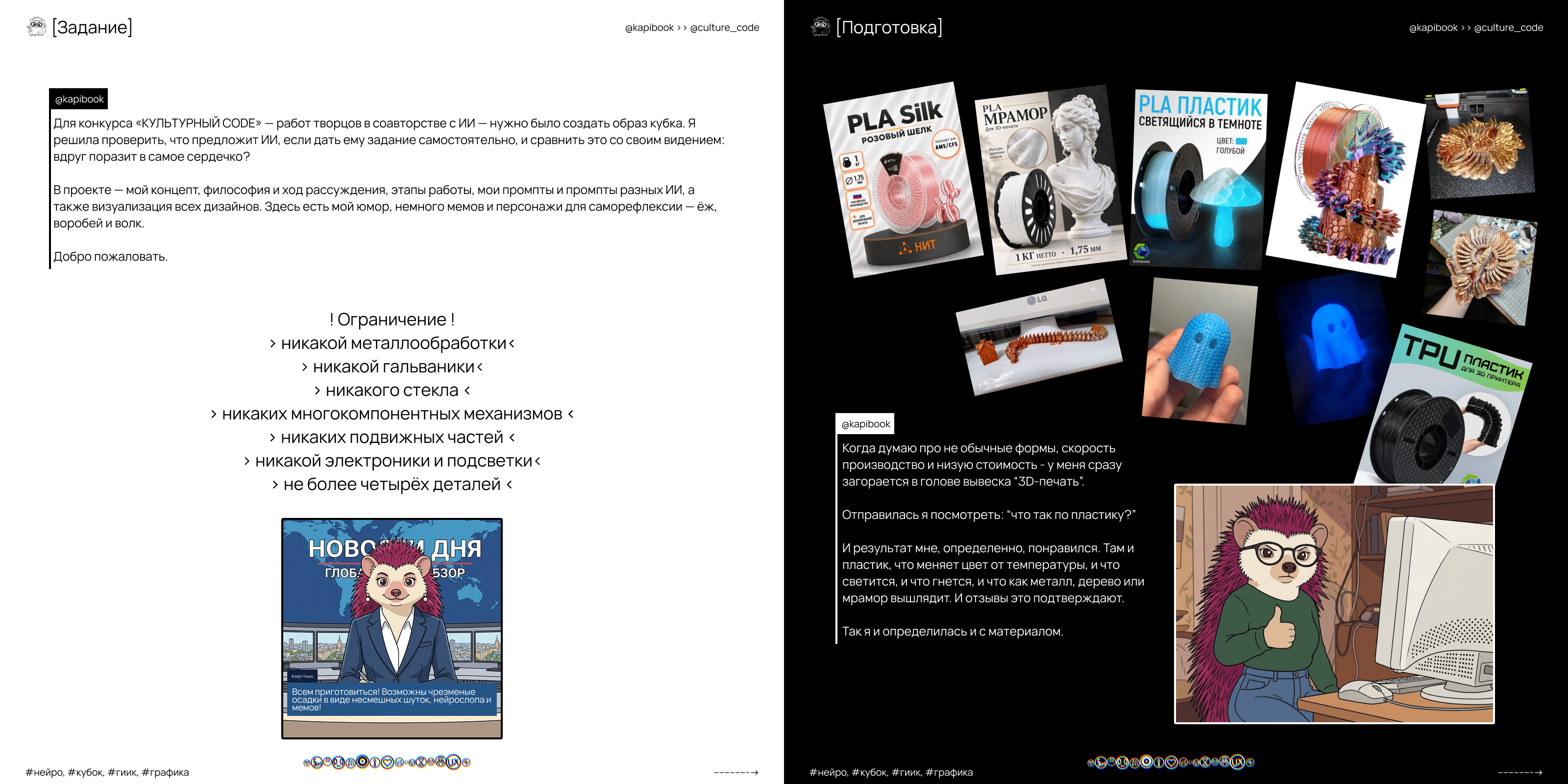 НЕЙРОКУБОК ГИИК - концепт награды выставки "Культурный CODE" — Изображение №1 — Промдизайн, Нейро на Dprofile