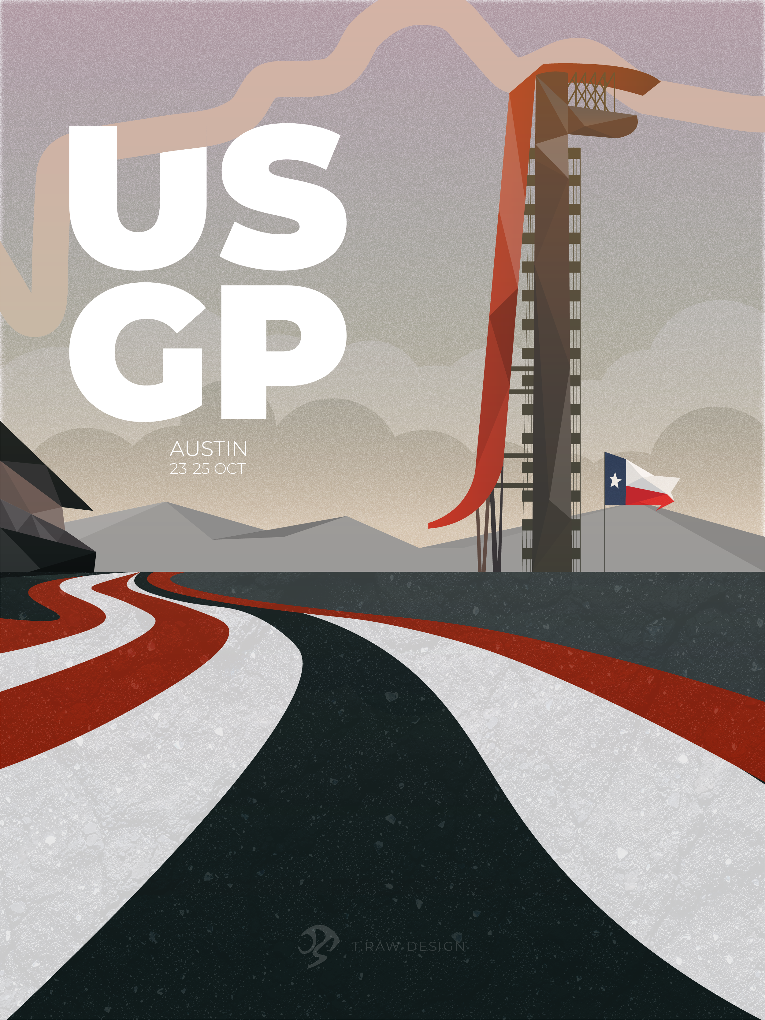 Formula 1: The 2026 American Triple Header | Серия концептуальных постеров — Изображение №1 — Иллюстрация, Графика на Dprofile