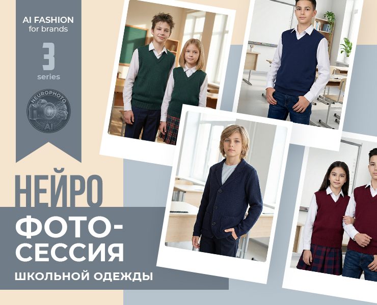 AI-фотосессия школьной одежды - 3 | Контент для бренда — Нейро на Dprofile