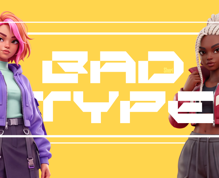 BAD TYPE — 3D Characters & Experimental Typography на Dprofile