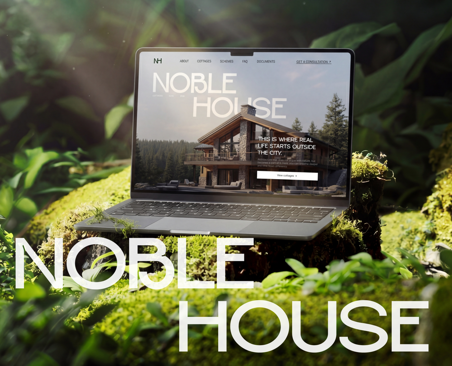 Лэндинг для коттеджного поселка NOBLE HOUSE — Интерфейсы, Нейро на Dprofile