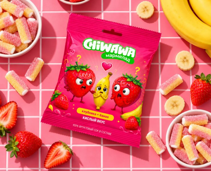 Дизайн упаковки для бренда экструдированного мармелада Chiwawa на Dprofile