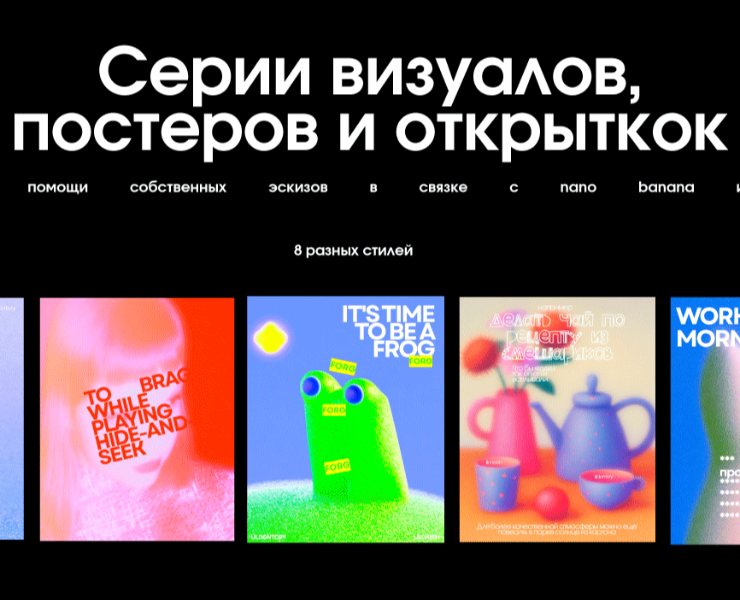 Серии визуалов, постеров и открыток — Графика, Нейро на Dprofile