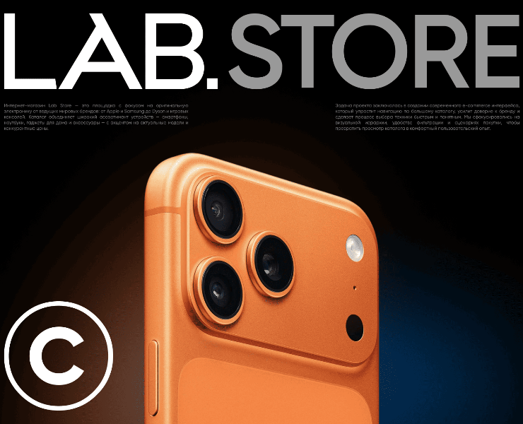 LAB Store E-commerce Experience — Интерфейсы на Dprofile